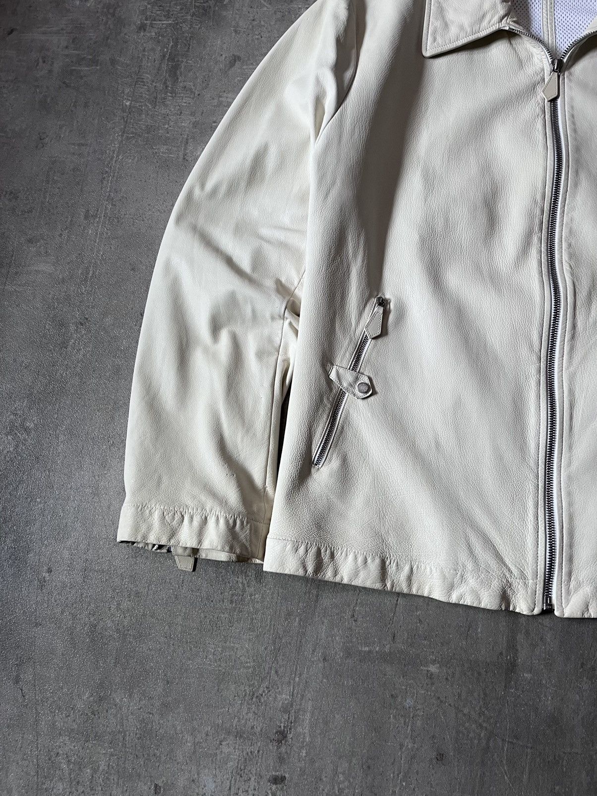 Hermes Hermes white leather jacket very light Size US L / EU 52-54 / 3 - 2 Thumbnail