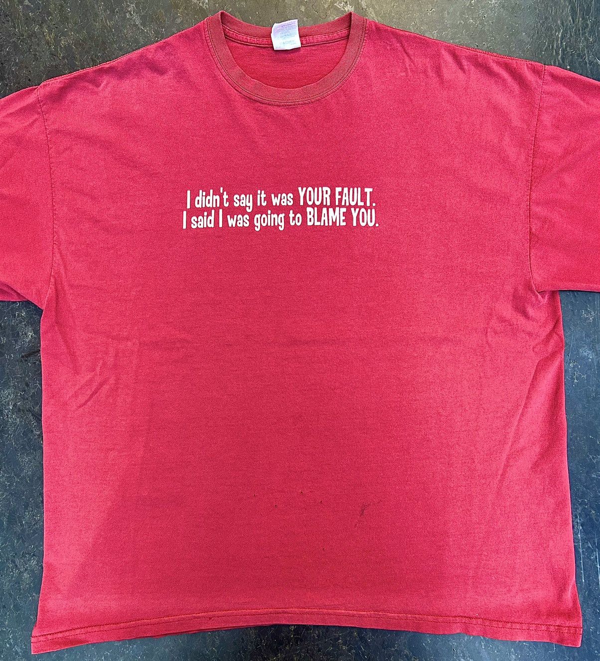 Gildan × Vintage “I Didn’t Say It Was Your Fault” vintage comedy slogan tee Size US XXL / EU 58 / 5 - 1 Thumbnail