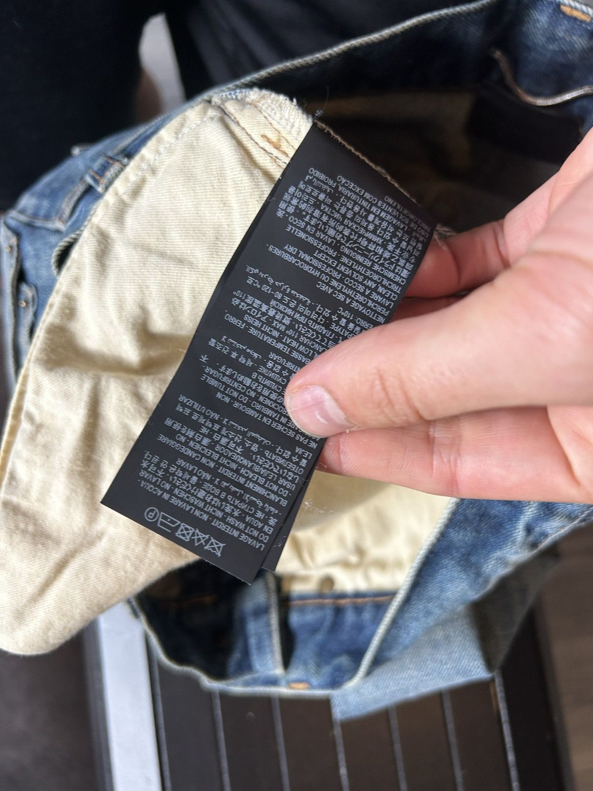 Saint Laurent Paris Saint Laurent Washed Blue Denim Jeans, D24 M/SK-MW Size US 29 - 23 Thumbnail
