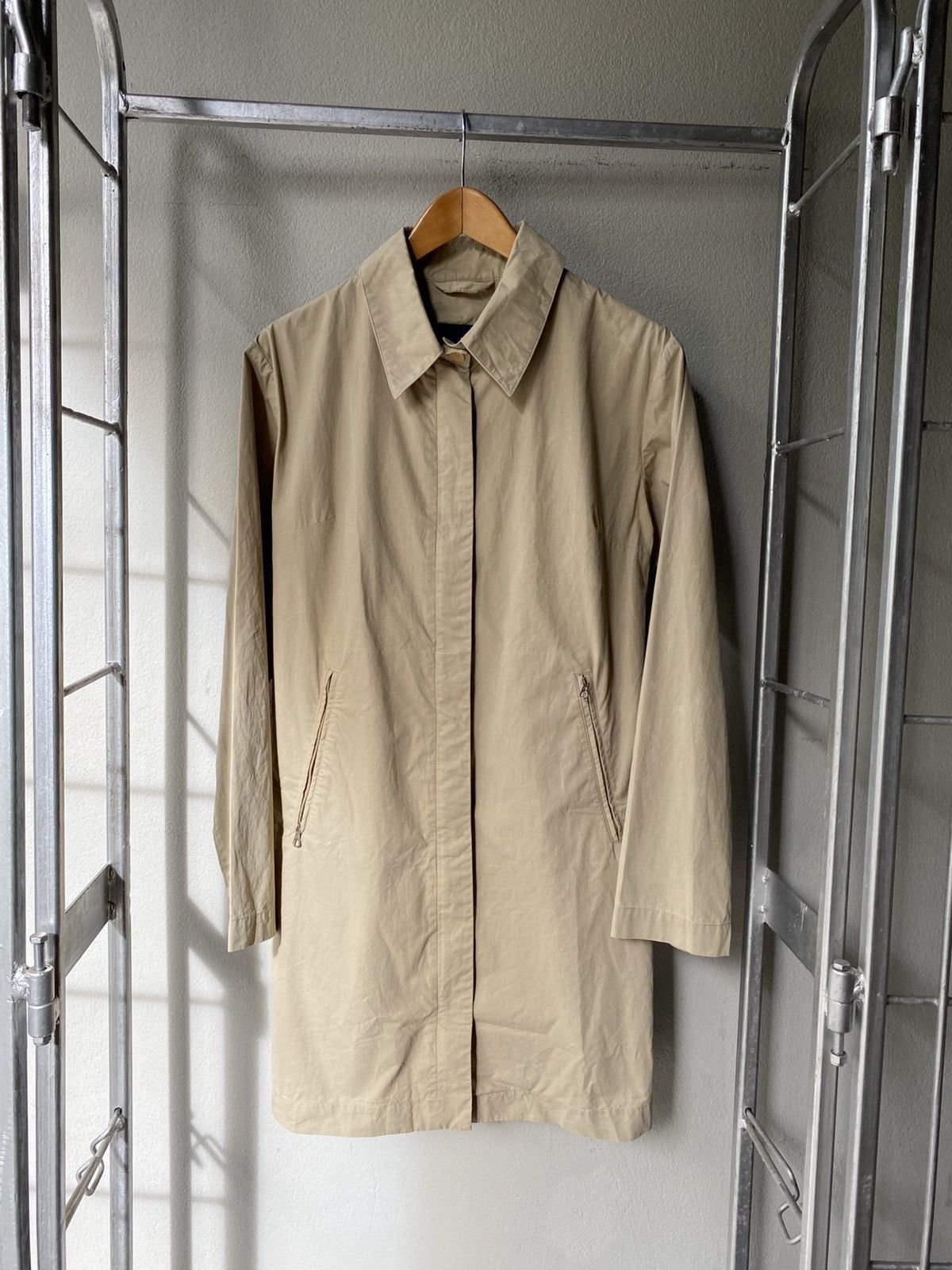 Moncler MONCLER Beige Button-Up Long Coat with Pockets Size ONE SIZE - 20 Thumbnail