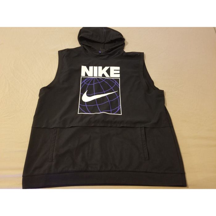 Nike sleeveless workout hoodie hot sale