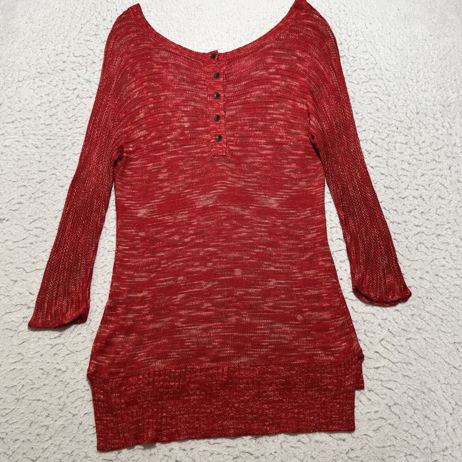 Lucky Brand Lucky Brand Long Sleeve Scoop Neck Sweater Button Size M / US 6-8 / IT 42-44 - 10 Thumbnail