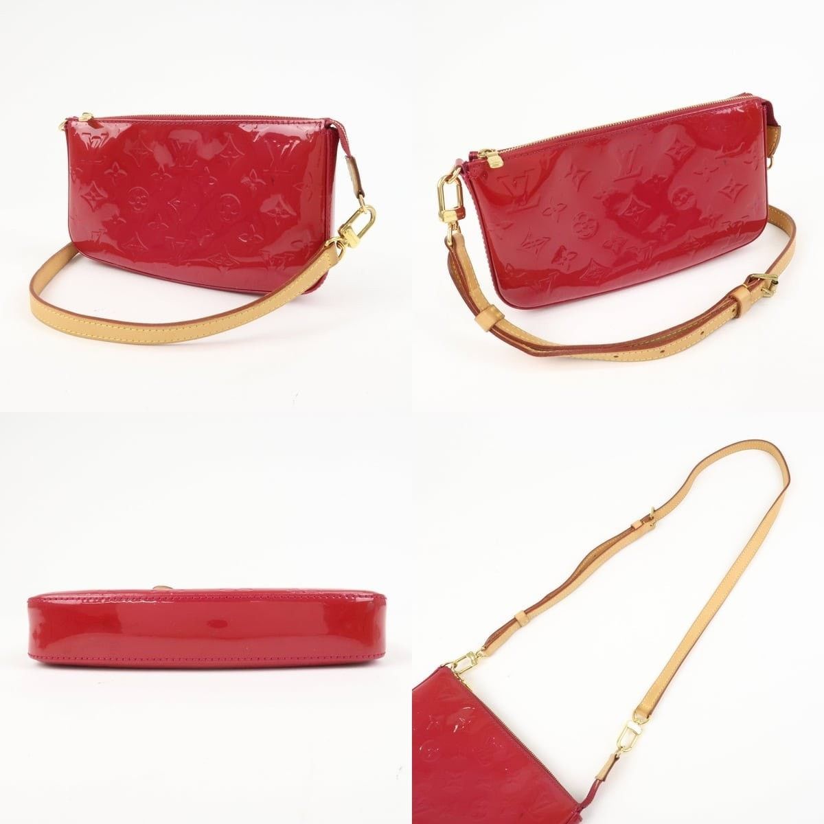 Louis Vuitton Louis Vuitton Monogram Vernis Pochette Accessoires Pouch Red Size ONE SIZE - 3 Thumbnail