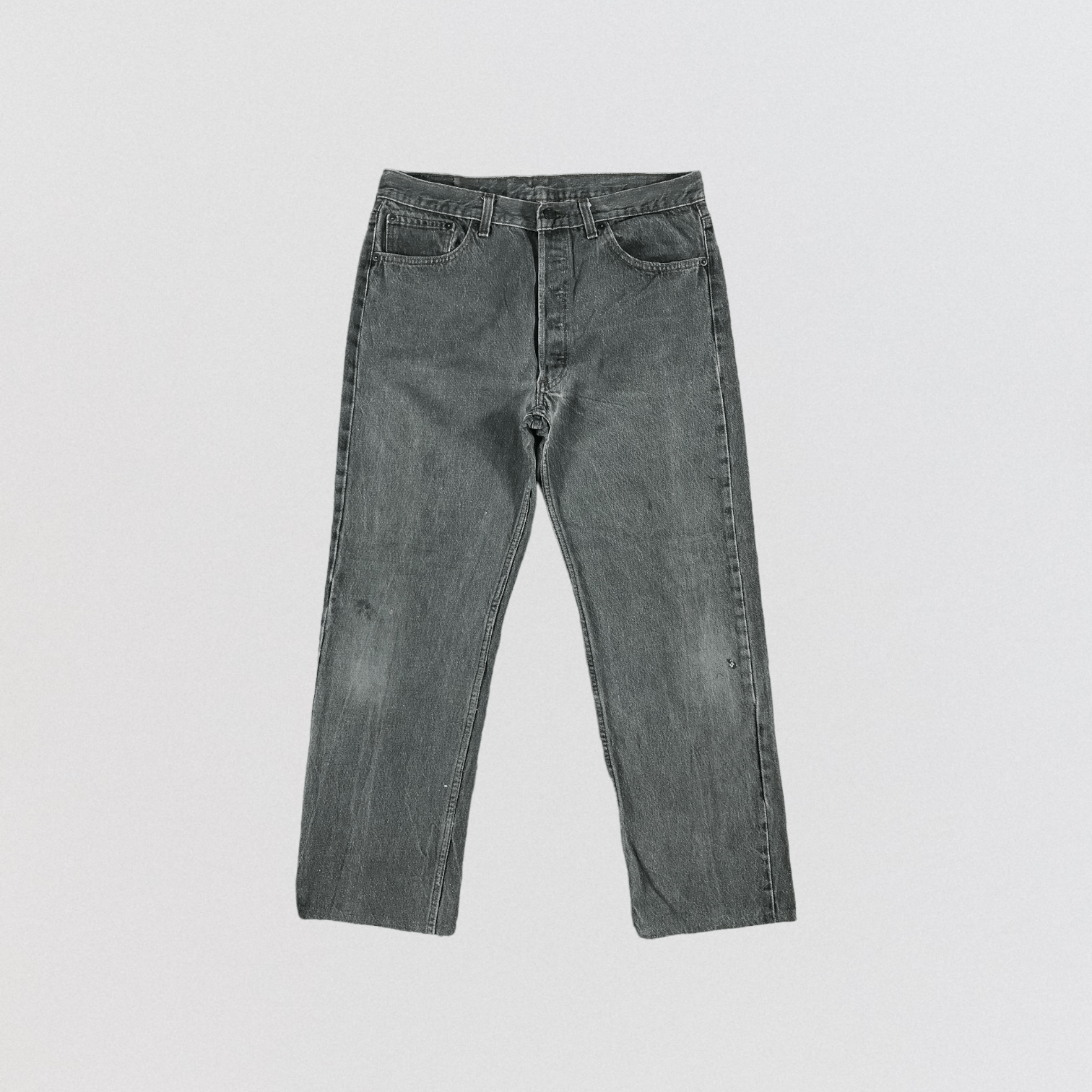 Levi's × Vintage Vintage 90s Levis 501 Faded Black Jeans-JM2836 Size US 35 - 1 Thumbnail