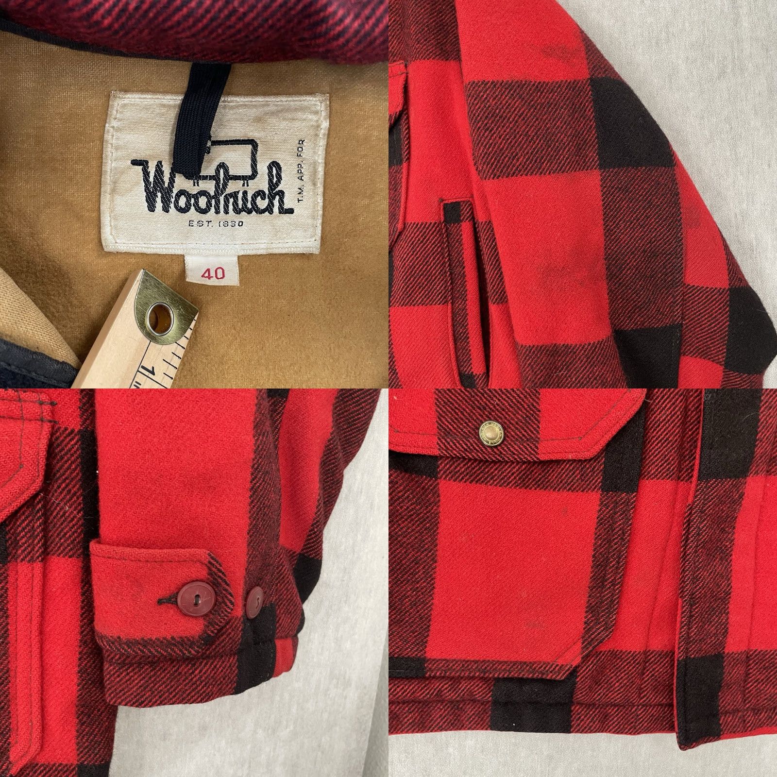 Vintage VINTAGE Woolrich Hunting Jacket Adult Medium Wool Plaid Buffalo Coat Mens Size US XXS / EU 40 - 8 Thumbnail