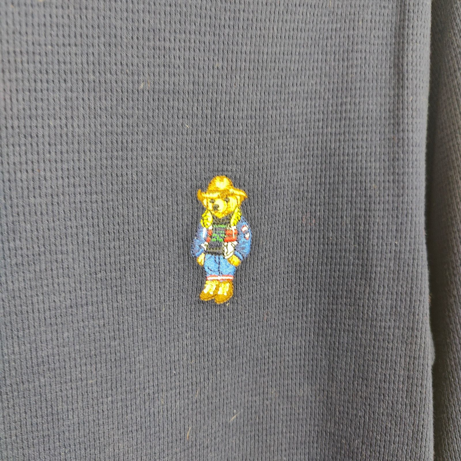 Polo Ralph Lauren Polo Ralph Lauren Thermal Shirt Men Medium Navy Blue Bear Size US M / EU 48-50 / 2 - 2 Thumbnail