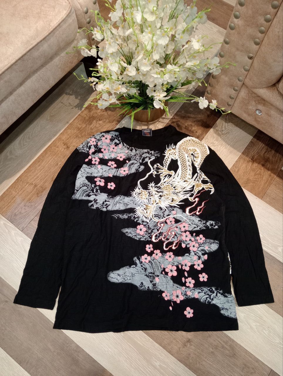 Karakuri Tamashii JAPANESE DURANTE SUKAJAN DRAGON VINTAGE OVERPRINT TSHIRT Size US XXL / EU 58 / 5 - 3 Thumbnail