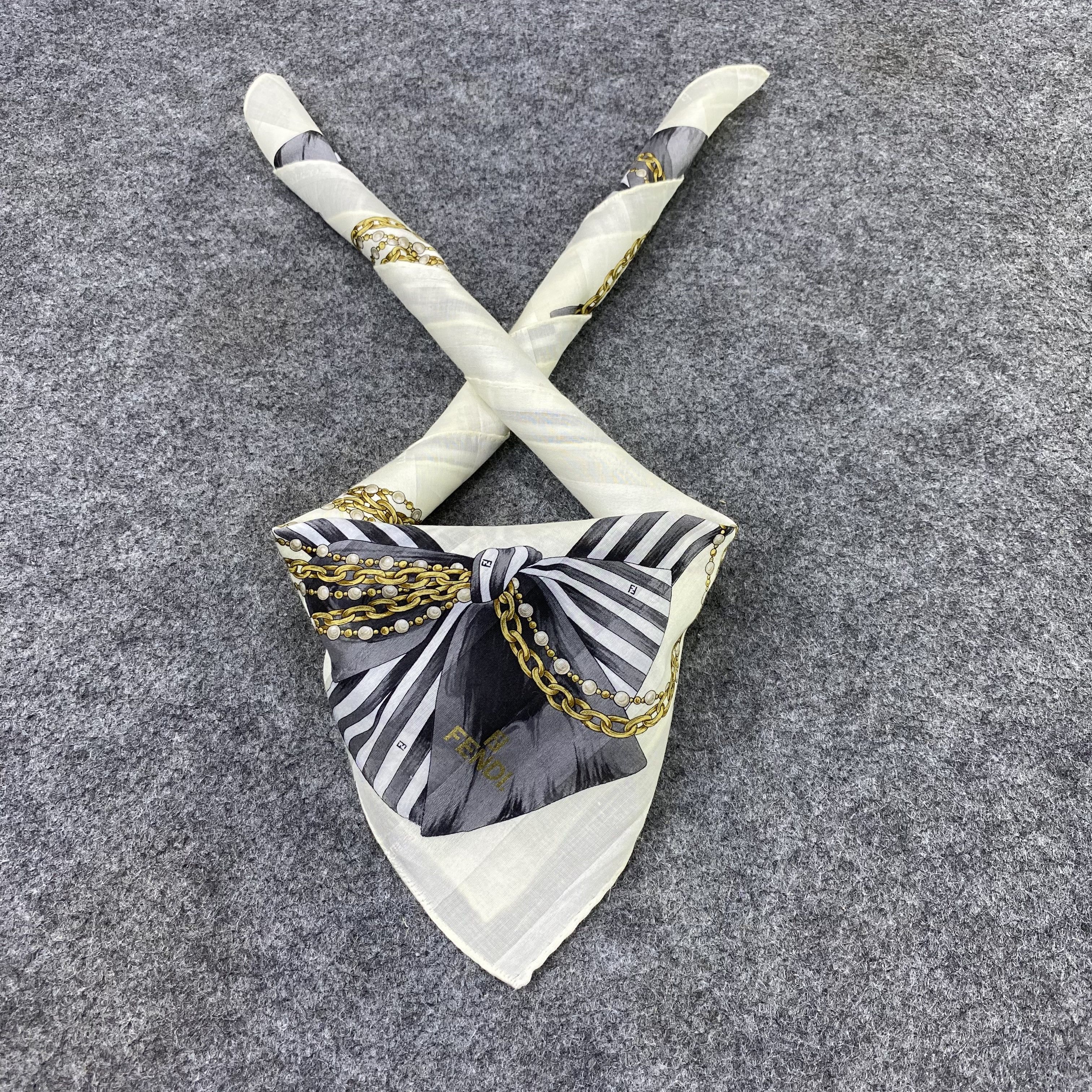 Fendi Fendi Handkerchief Neckerchief Bandana-B1777 Size ONE SIZE - 2 Thumbnail