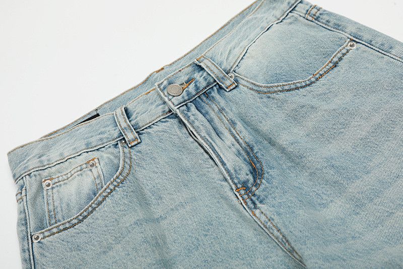 Vintage Men's American Retro Light Blue Curved-Leg Jeans Size US 32 / EU 48 - 3 Thumbnail