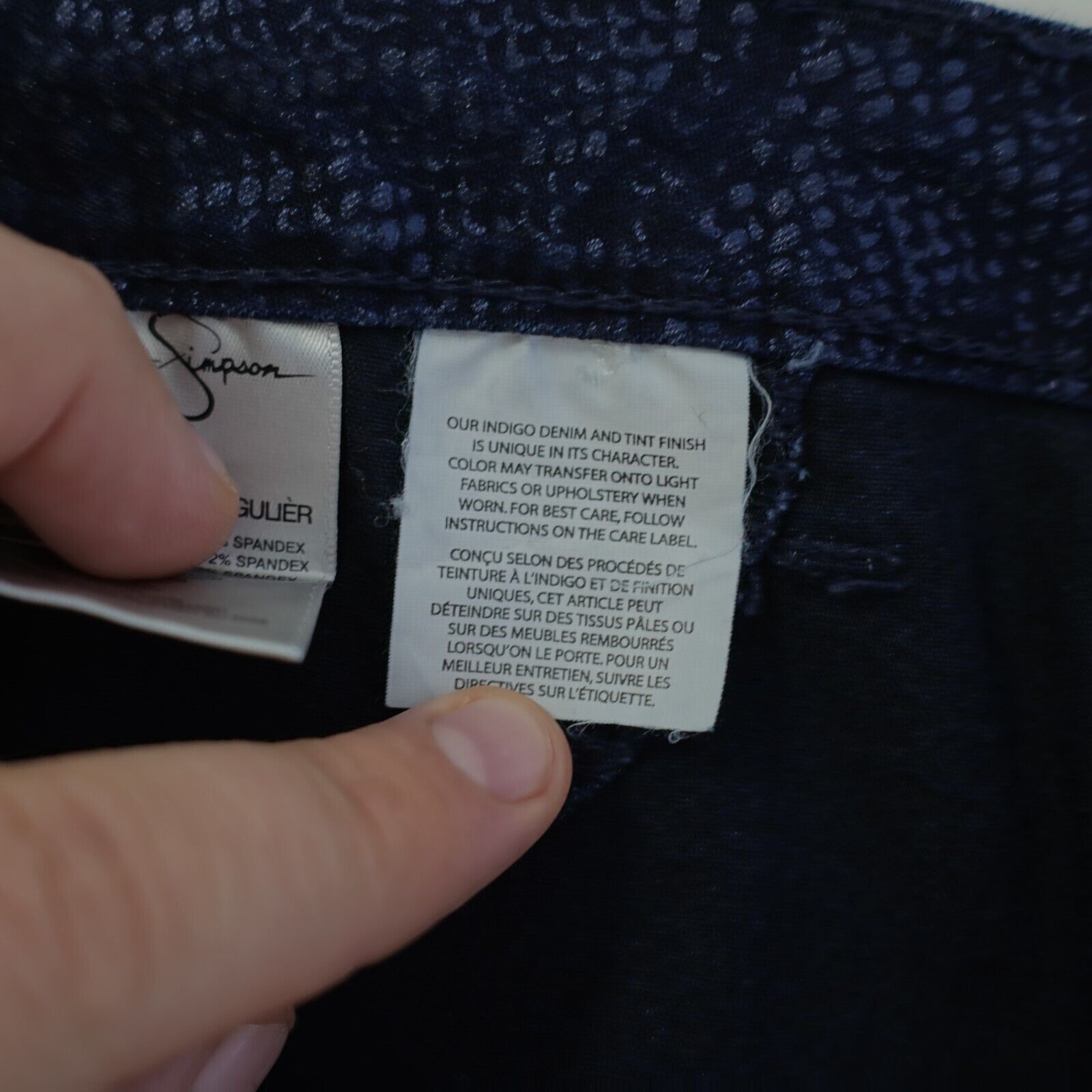 Jessica Simpson Jessica Simpson 31R Kiss Me Jeggings Blue Snakeskin Patterne Size 35" - 10 Thumbnail