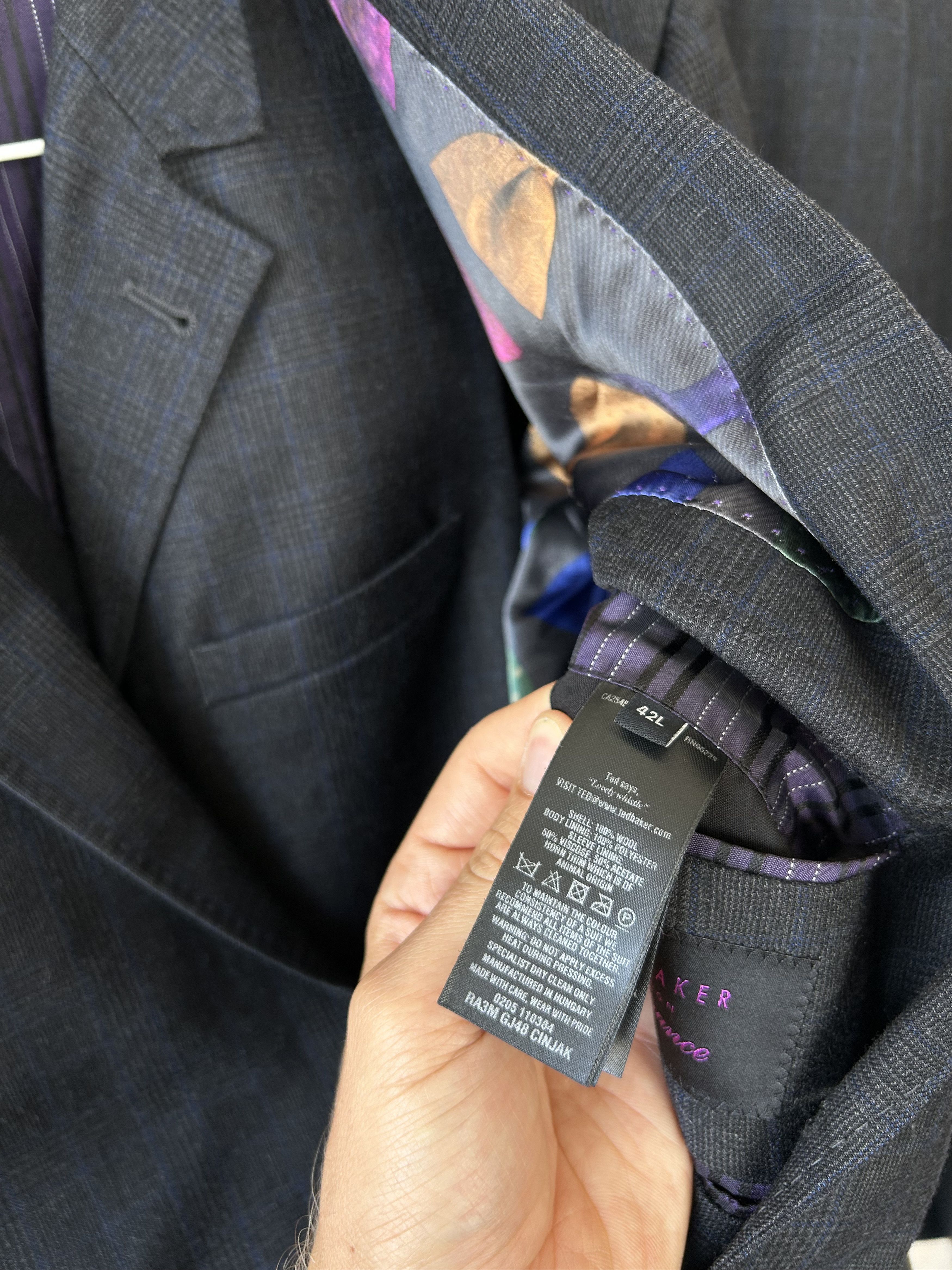 Ted Baker Ted Baker Suit Wool London Endurance 2 Piece 42 R Size 42R - 11 Thumbnail