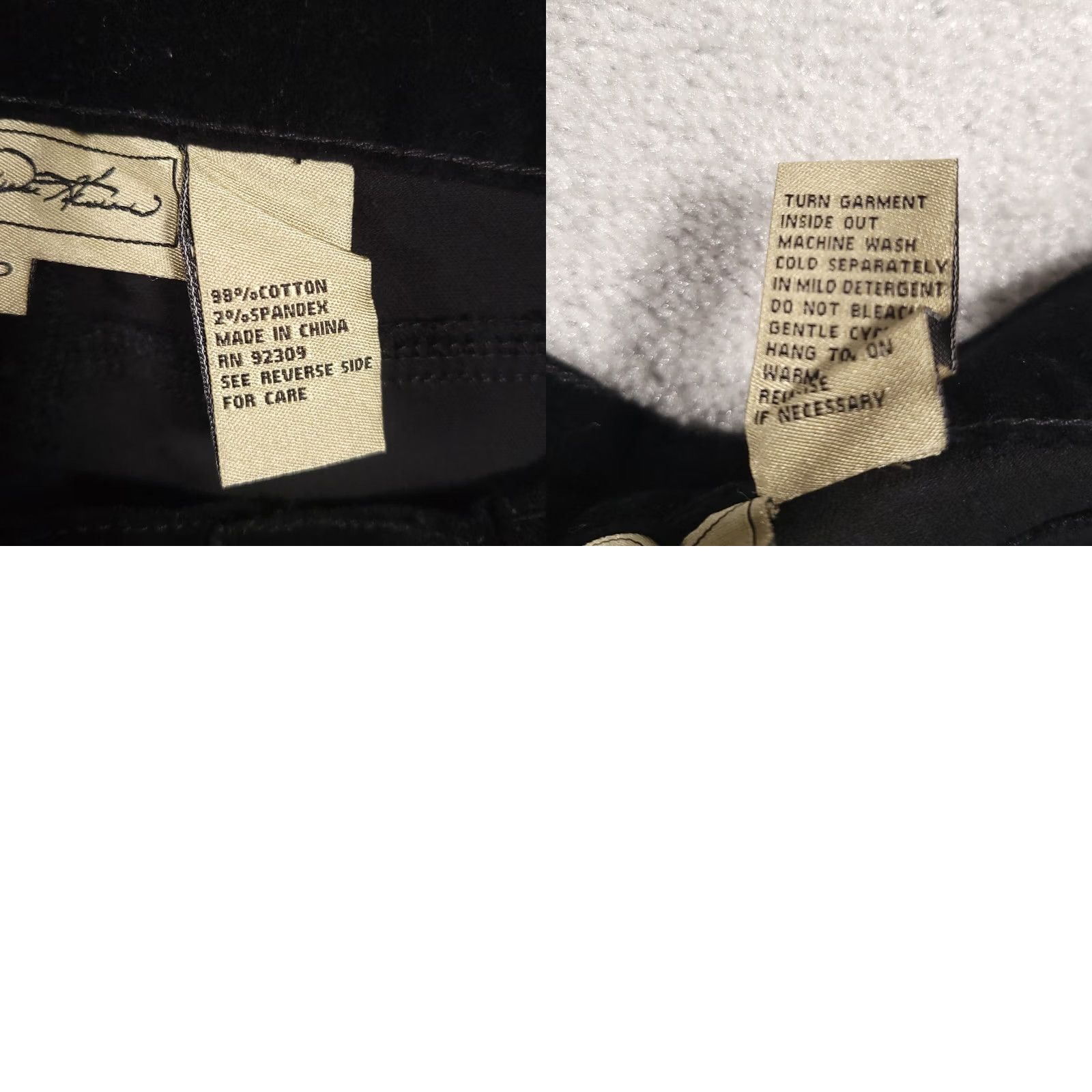Velour DG2 Diane Gilman Velour Pants Women's 6P Petite Black Stretch Mid-Rise Straight Pants Size 28" / US 6 / IT 42 - 9 Thumbnail