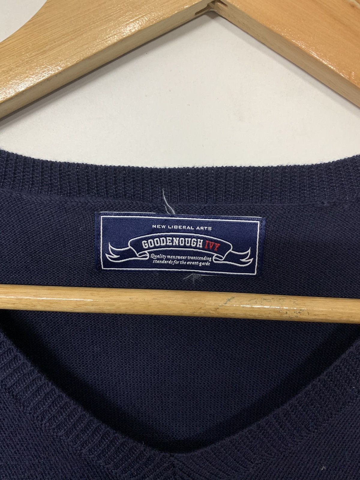 Good Enough Rare Good Enough Ivy Small Logo V-Neck Knitwear Pure Blue Size US L / EU 52-54 / 3 - 4 Thumbnail