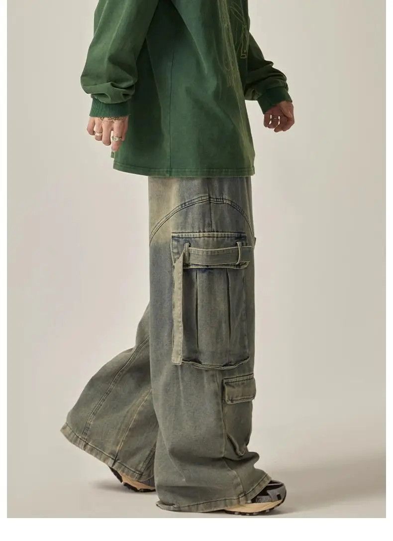 Other Retro Washed Straight Tube Workwear Jeans Size US 34 / EU 50 - 5 Thumbnail