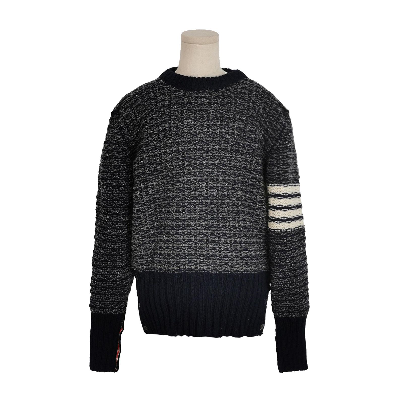 Thom Browne Thom Browne Donegal Wool Mohair 4-Bar Sweater Size 2 Size US M / EU 48-50 / 2 - 1 Thumbnail
