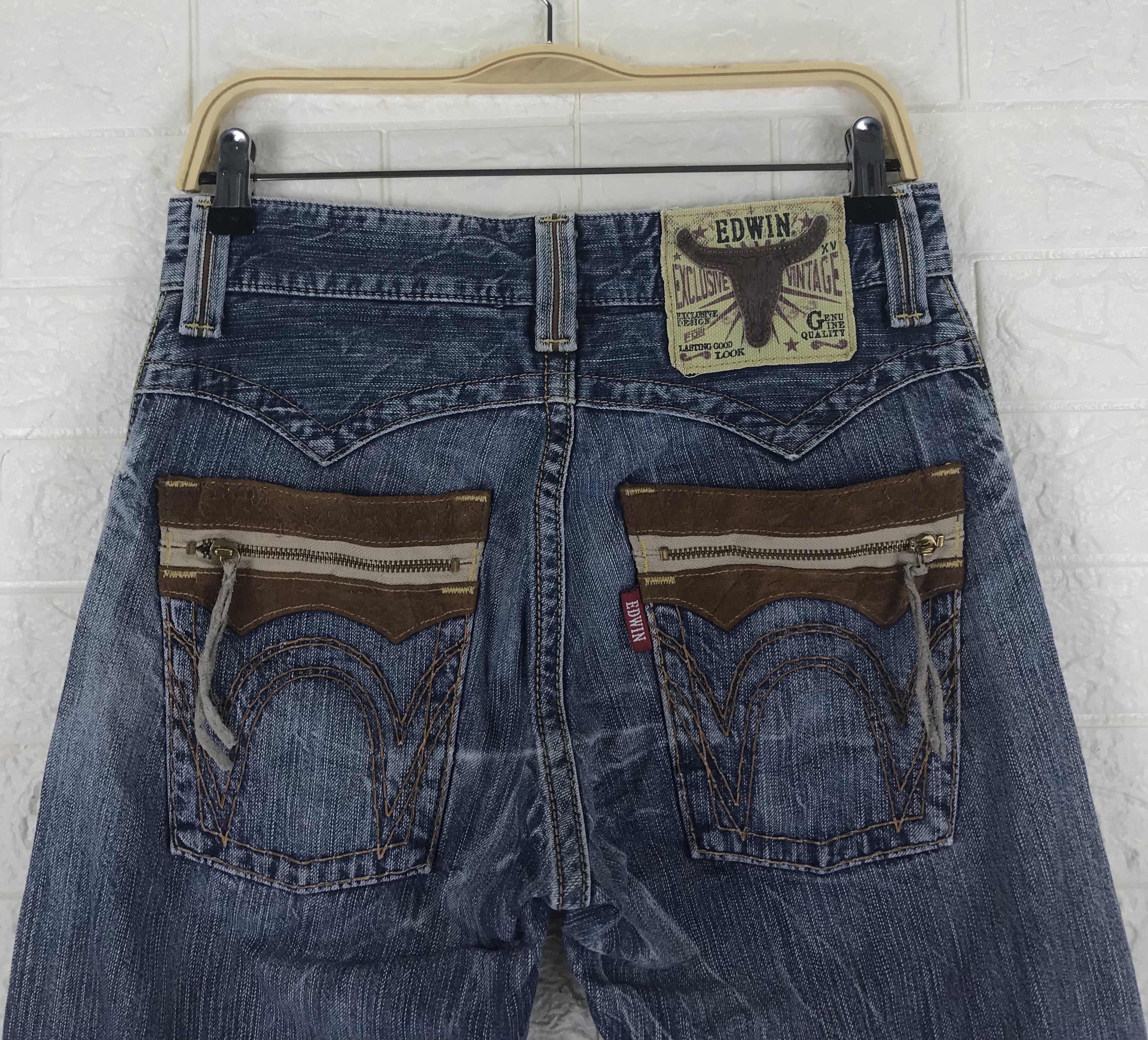 Edwin Vintage Edwin 464 XVS Faded Blue Distressed Jeans Size US 28 / EU 44 - 6 Thumbnail