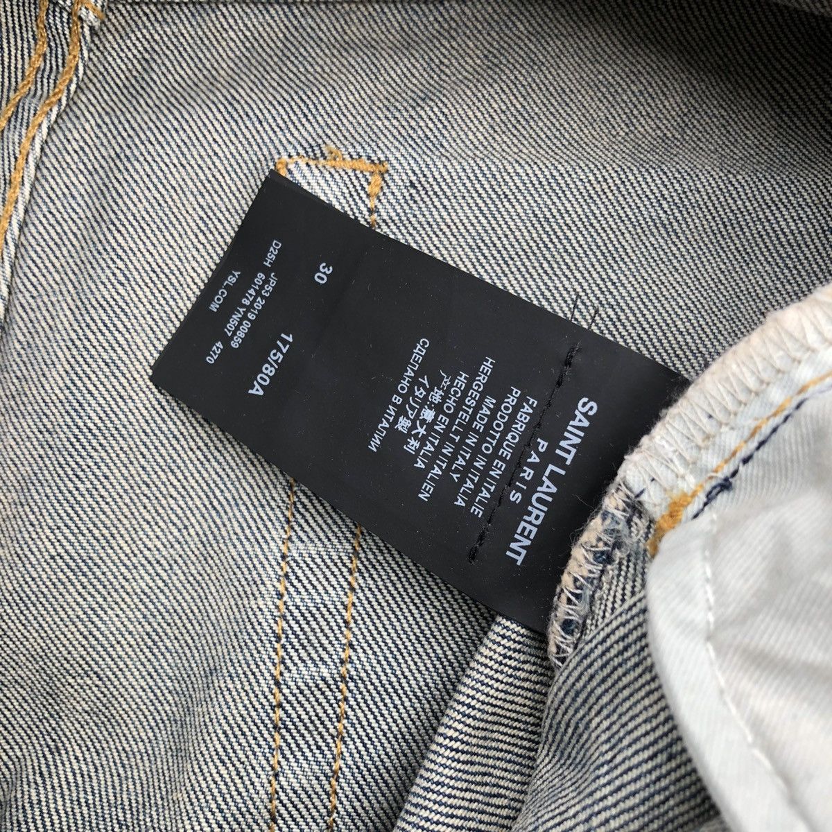 Saint Laurent Paris Saint Laurent Paris D21 M/SK-MW Skinny Jeans Size US 30 / EU 46 - 12 Thumbnail