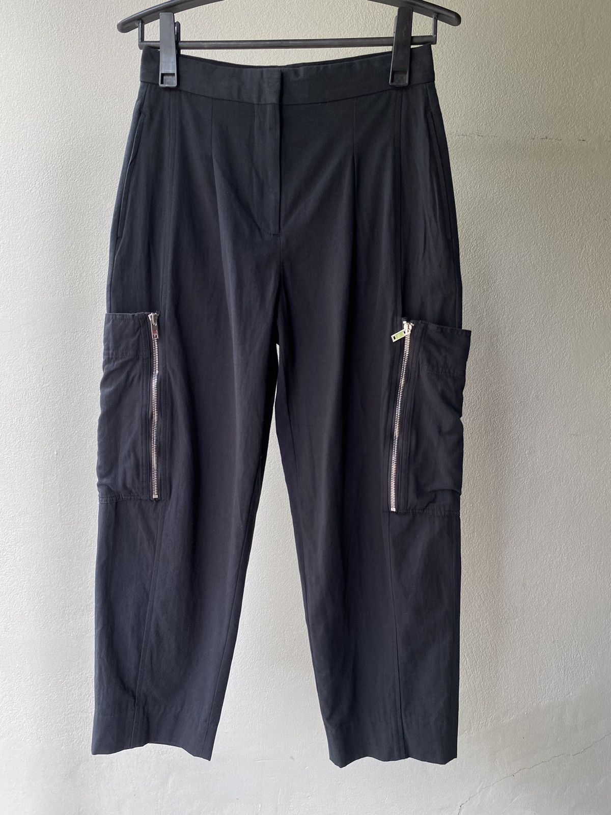 Stella McCartney STELLA/MCCARTNEY Black Cargo Pants with Zipper Pockets Size 29" - 21 Thumbnail