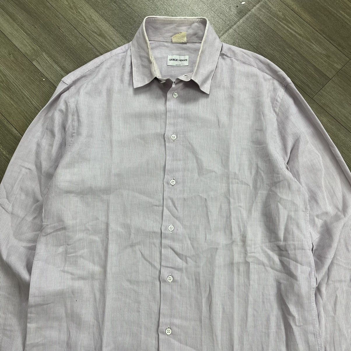 Giorgio Armani Vintage Giorgio Armani Collezioni Luxury Long Sleeve Shirt Size US L / EU 52-54 / 3 - 2 Thumbnail