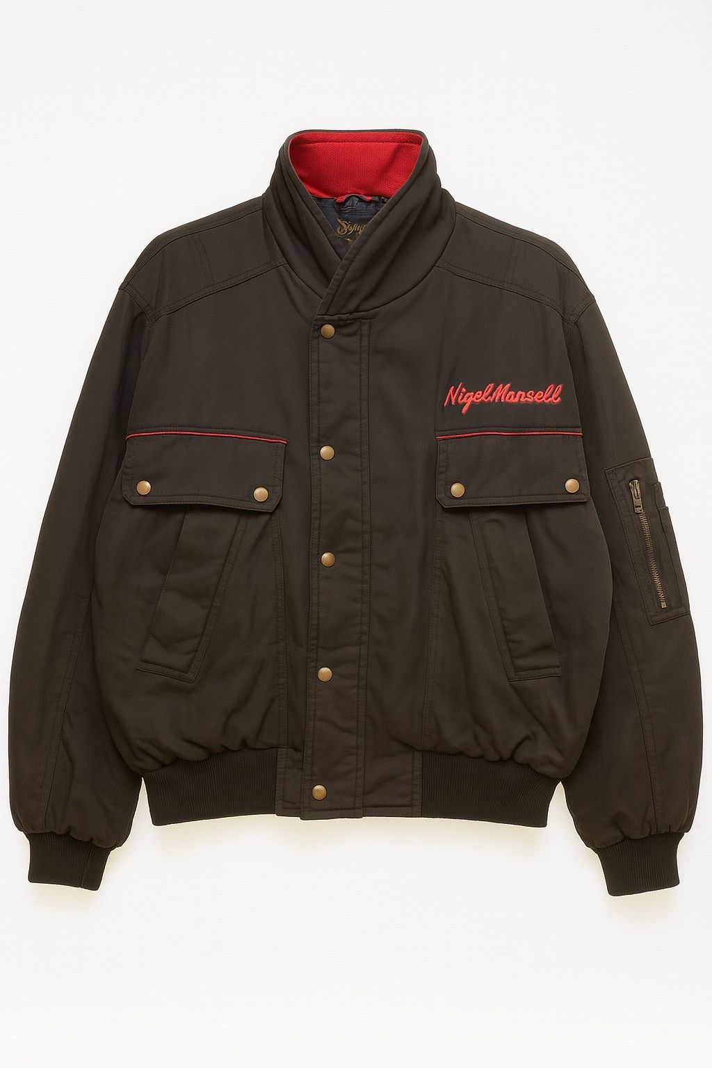 Nigel Mansell Racing Bomber Jacket 1990s Black F1 Motorsport