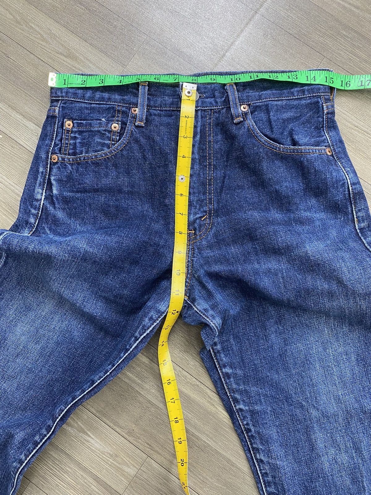 Levi's Vintage Levis 502XX 30x36 Selvedge Straight Fit Blue Jeans Size US 30 / EU 46 - 17 Thumbnail