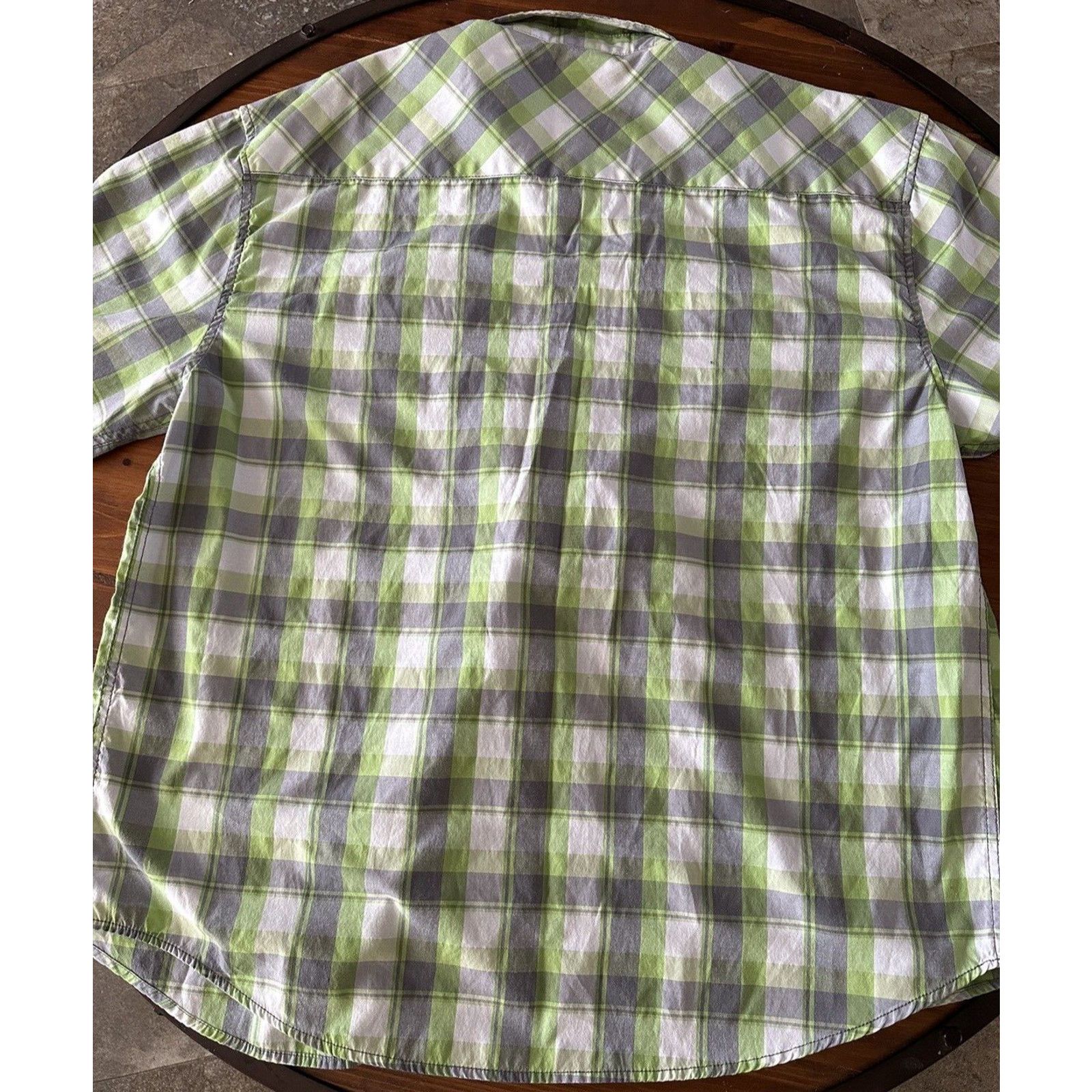 Other Red Ape Mens Shirt 2XL Plaid Green/Gray/White w/Black Trim Size US XXL / EU 58 / 5 - 12 Thumbnail