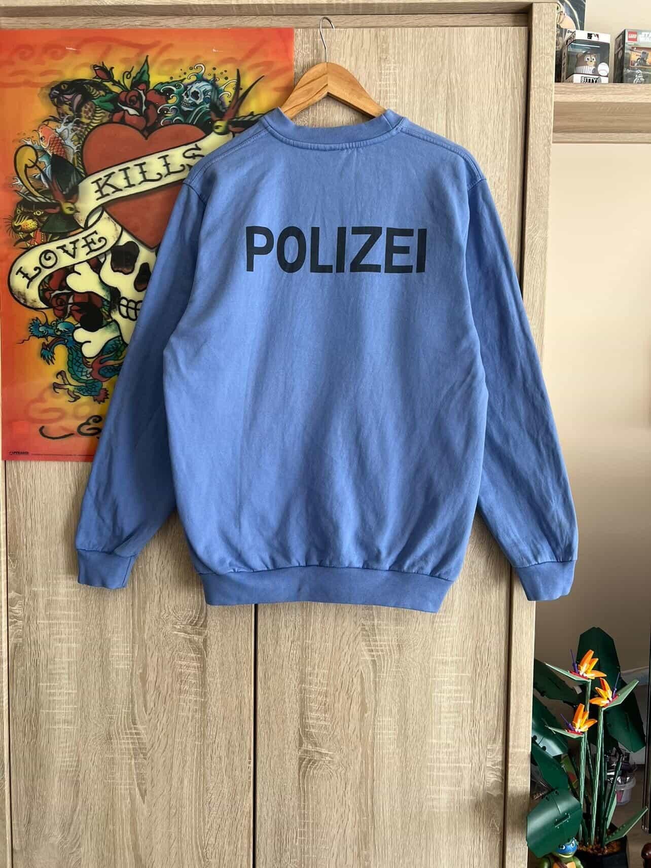 Other Rare Vintage Germany POLIZEI Crew Neck Sweatshirt 🔥💥 Size US L / EU 52-54 / 3 - 3 Thumbnail