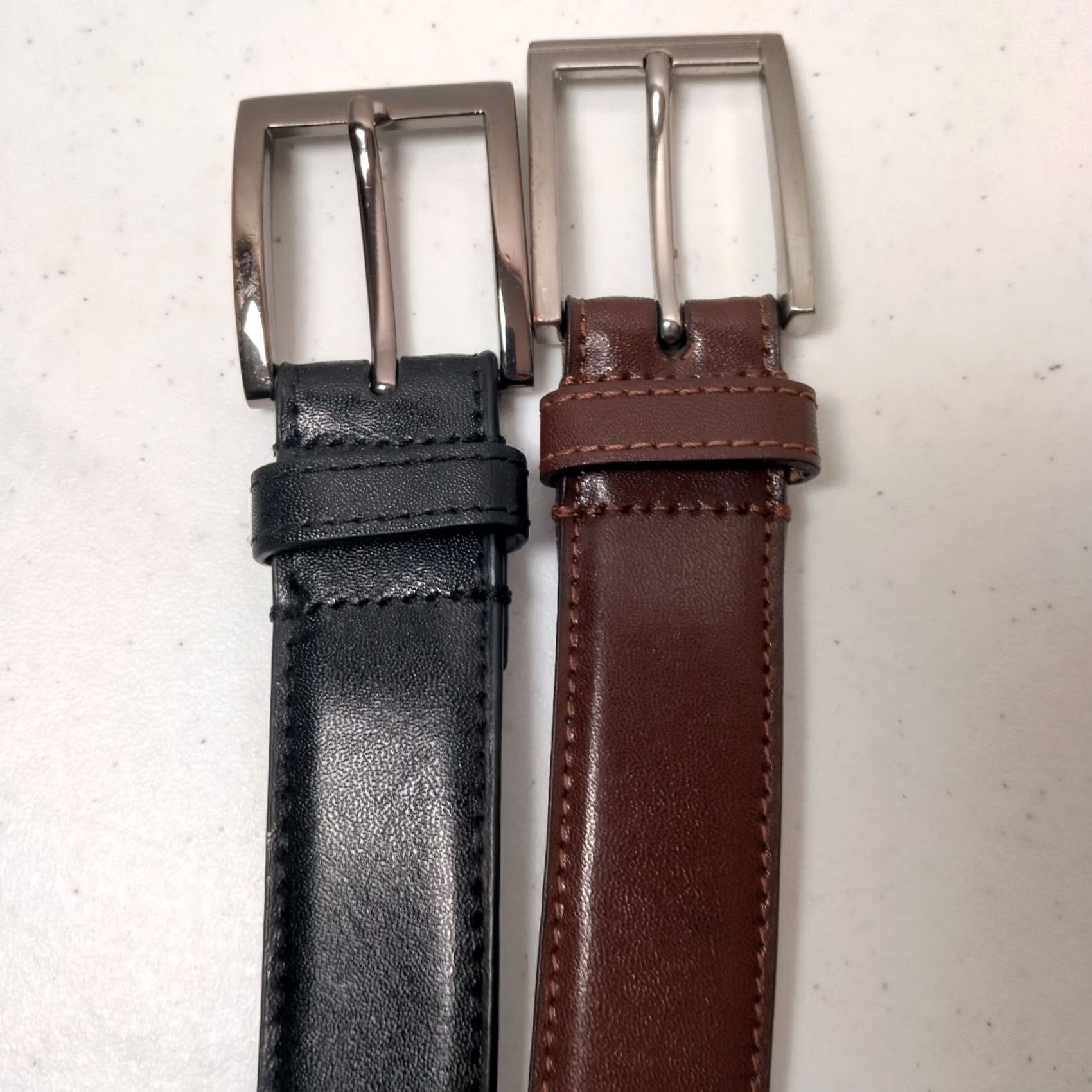 Vintage Mens Belt Pair Size 38 Coated Italian Leather Brown And Black Adjustable 1.25 Size US XXS / EU 40 - 3 Thumbnail