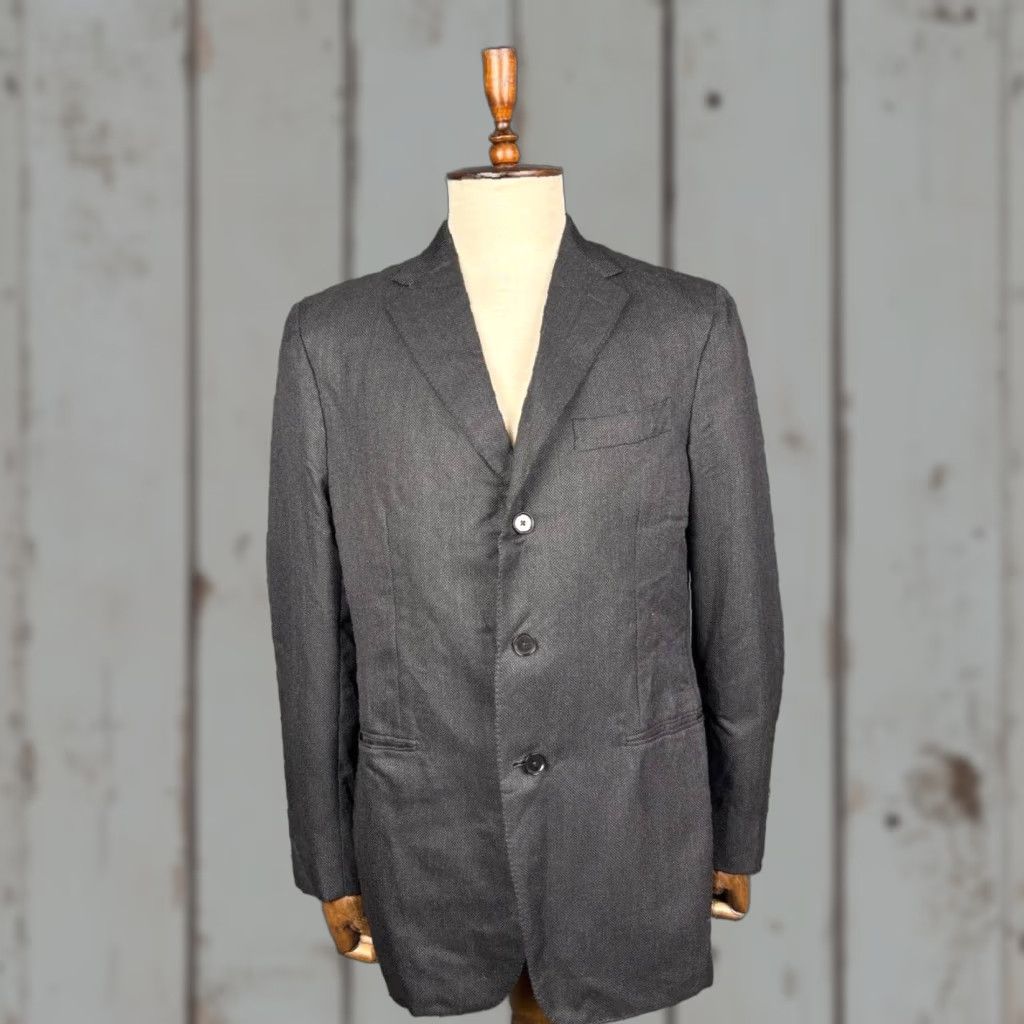 Boglioli Boglioli Jacket 3 Button Blazer Black Wool Solid Size 54 Men Regular Coat Style Overcoat Vintage No Size 54R - 1 Thumbnail