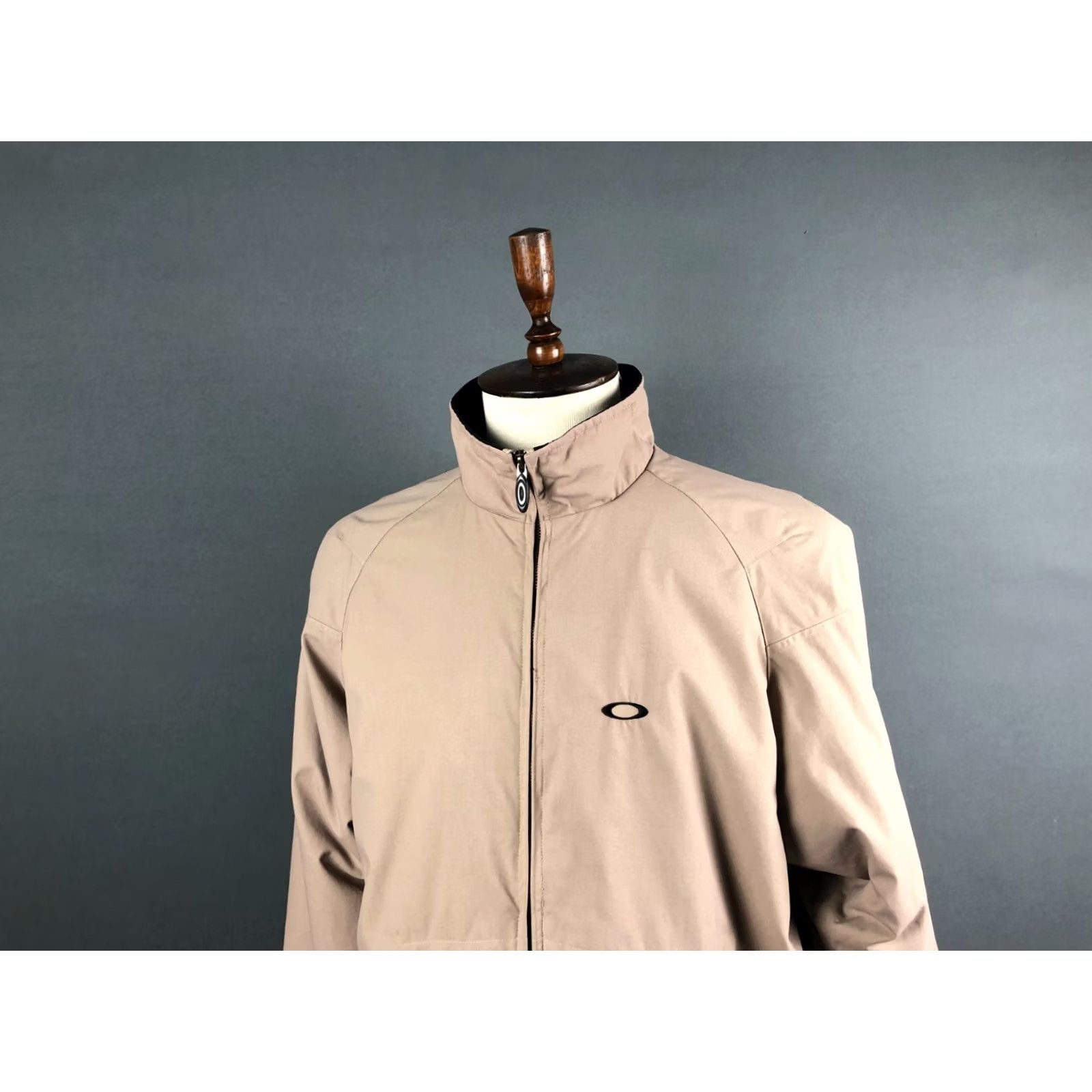 Oakley Oakley Jacket XL Brown Cotton Blend Full Zip Windbreaker Mens Styles Logo Chest Pocket Pockets Zip Side Pockets Size US XL / EU 56 / 4 - 4 Thumbnail