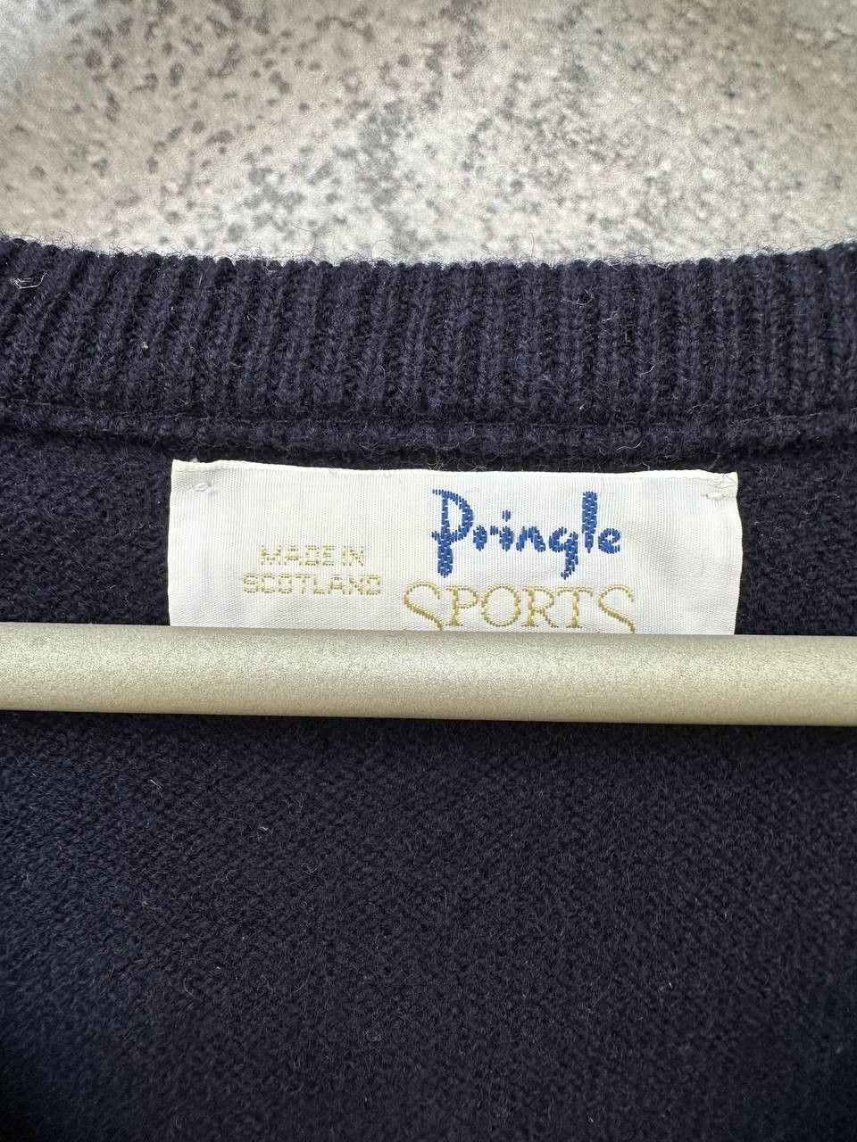 Pringle Of Scotland Pringle of Scotland Sports V-Neck Sweater Navy Wool Jumper Size US XXL / EU 58 / 5 - 12 Thumbnail