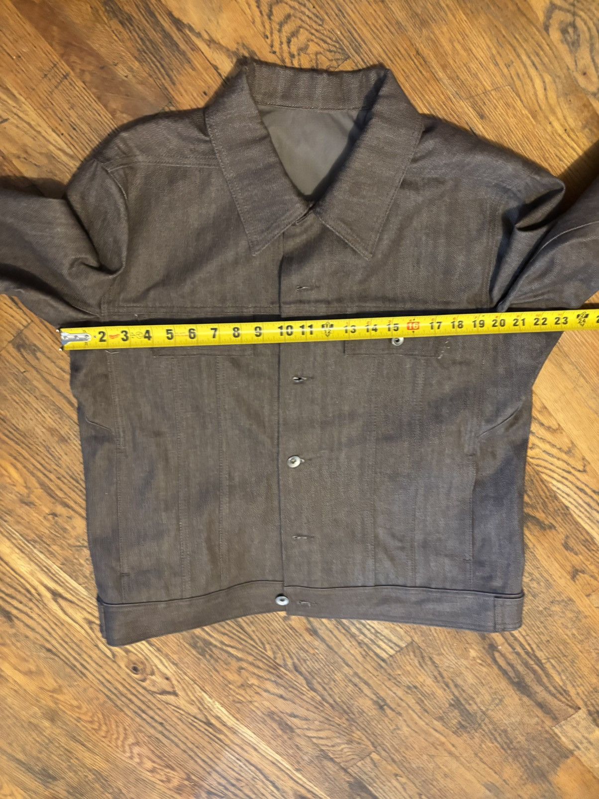 Rick Owens Drkshdw FW24 Raw Denim Trucker Jacket Dark Dust Size US L / EU 52-54 / 3 - 5 Thumbnail