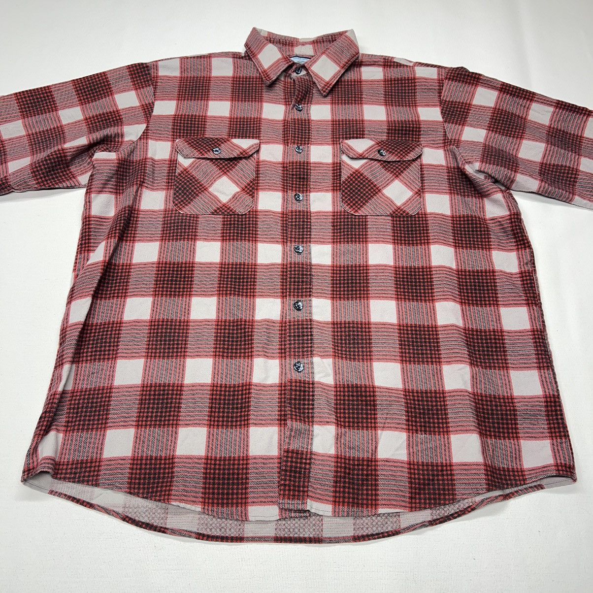 Fieldmaster × Vintage VTG Fieldmaster Flannel Shirt Red Plaid Button Up Outdoor Size US XXL / EU 58 / 5 - 2 Thumbnail