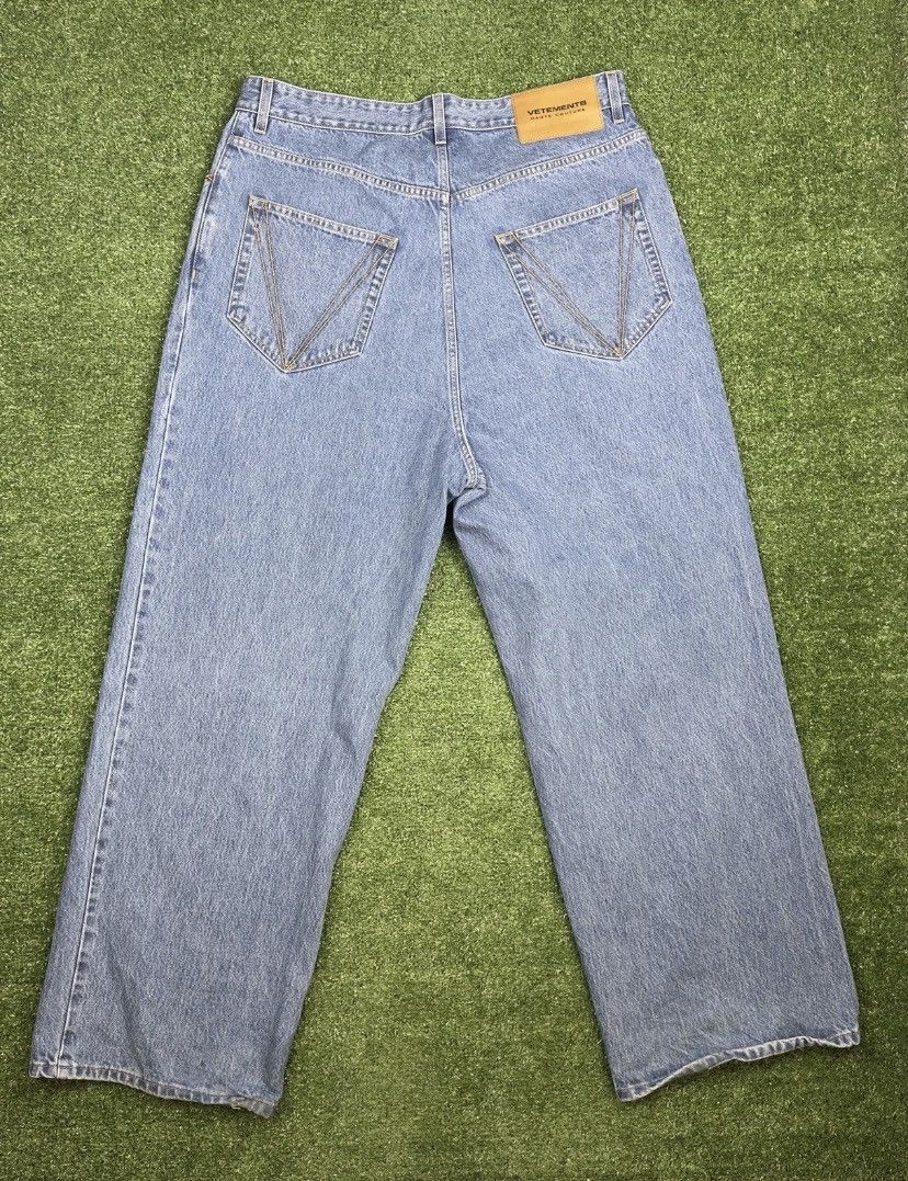 Vetements Vetements Haute Couture Baggy Blue 36x32 Denim Jeans Men’s Size US 36 / EU 52 - 2 Thumbnail