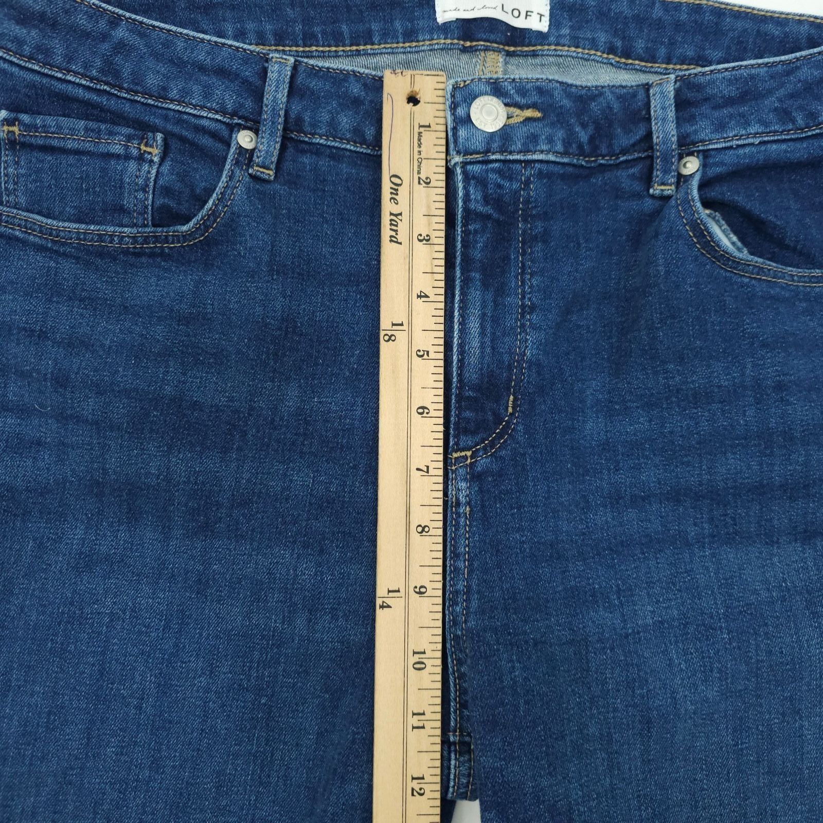 Loft Loft Curvy Super Soft Girlfriend Jeans 14 High Waisted Denim Size 36" / US 14 / IT 50 - 4 Thumbnail