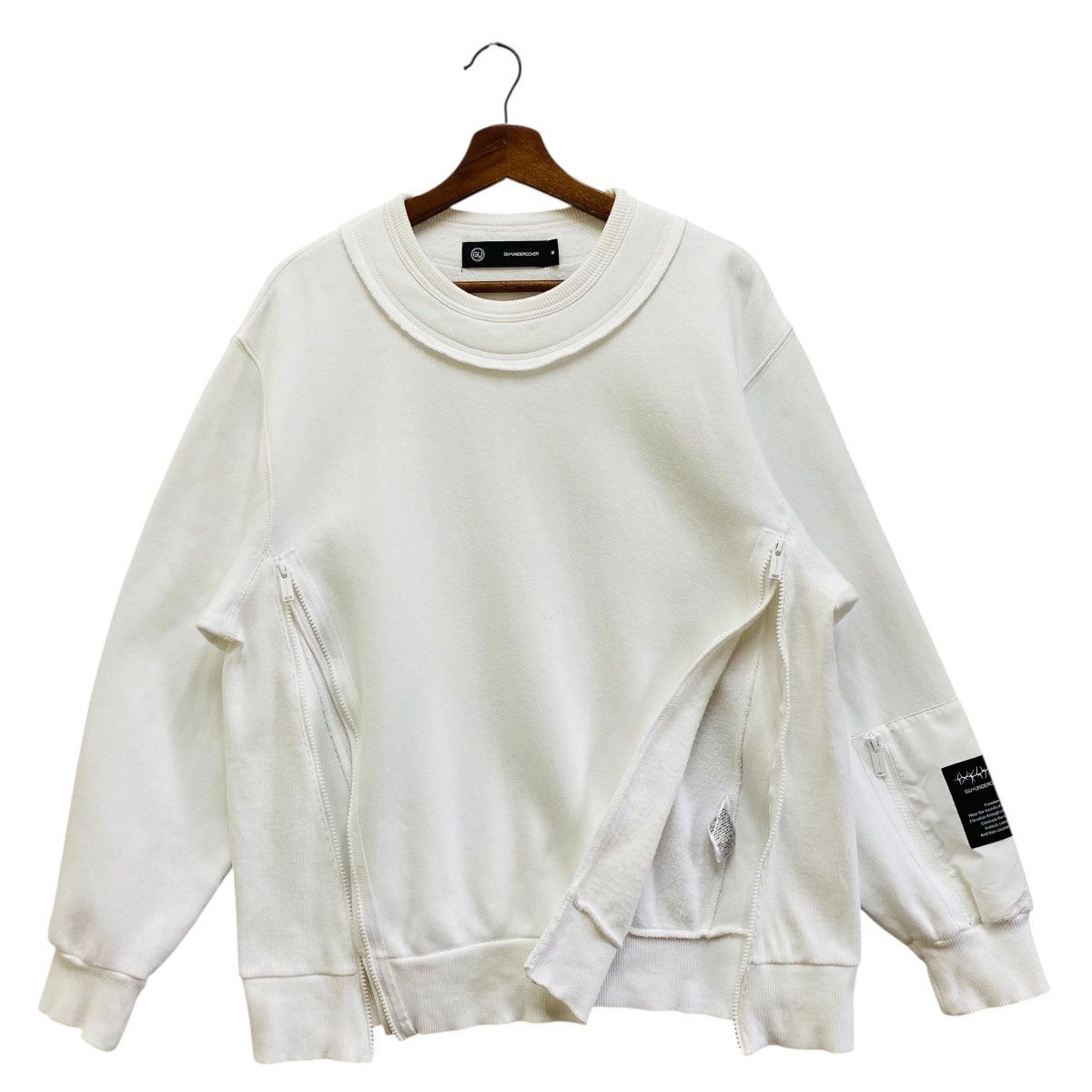 GU × Undercover GU x Undercover Jun Takahashi White Sweatshirt Multi-Zip M Size US M / EU 48-50 / 2 - 4 Thumbnail