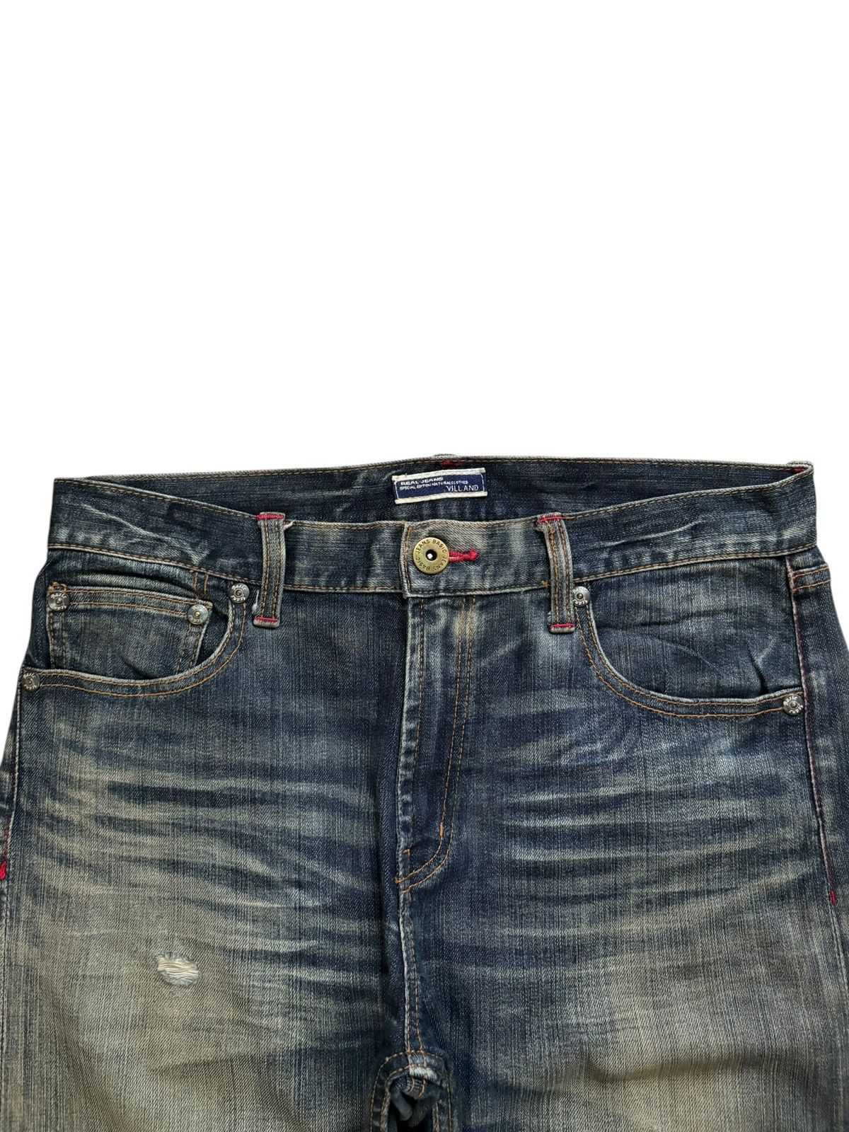 Japanese Brand Vintage Japanese Brand Mud Wash Distressed Loose Jeans Size US 33 - 4 Thumbnail