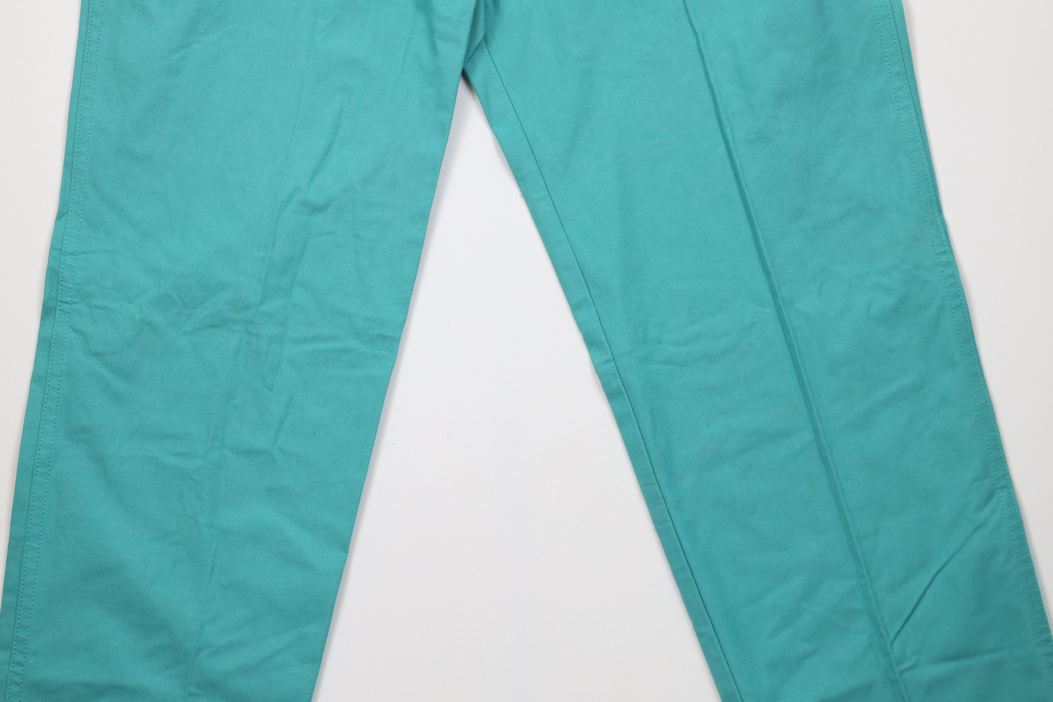 Nike Deadstock Vintage 80s 90s Nike Basketball Pants Teal Cotton Size US 34 / EU 50 - 3 Thumbnail