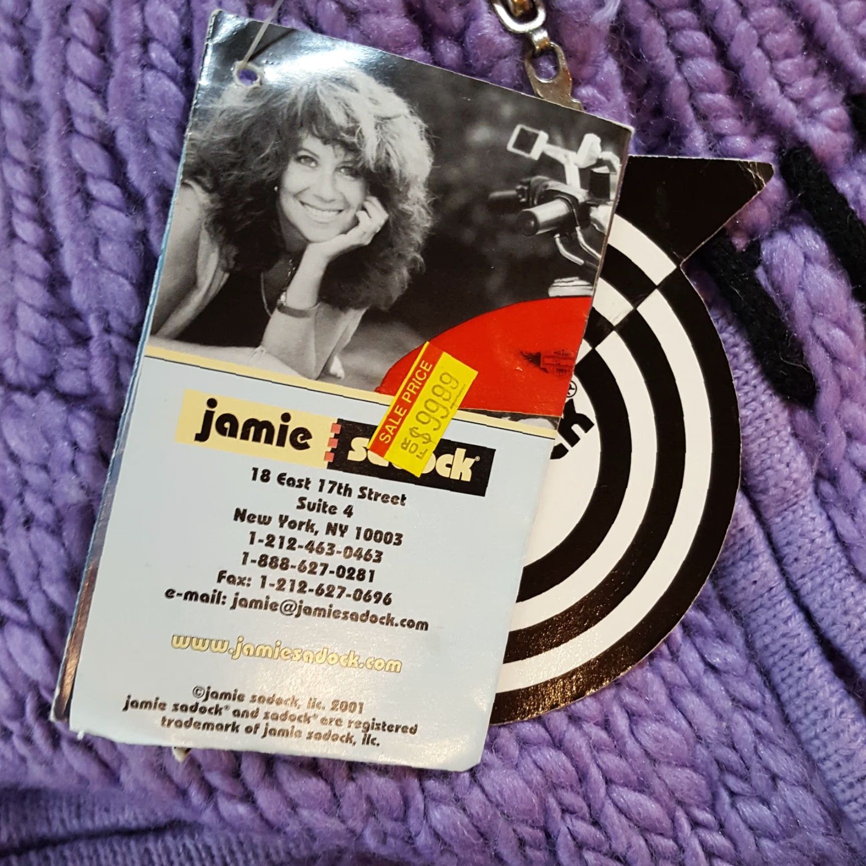 Vintage VINTAGE Jamie Sadock Y2K Purple Cable Knit Cardigan Sweater Women’s Medium Zip Up Soft Warm 90s Retro Size M / US 6-8 / IT 42-44 - 7 Thumbnail