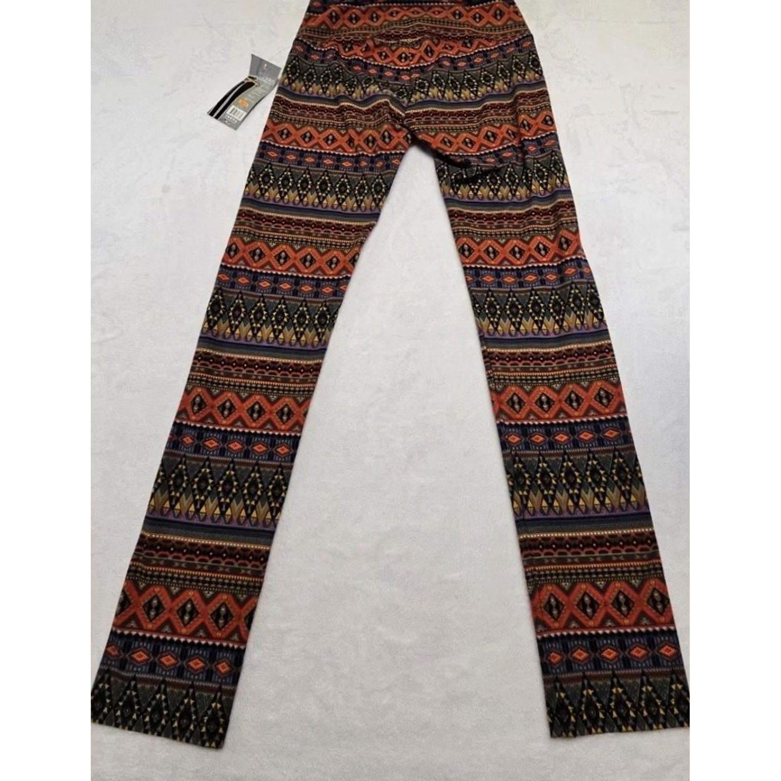 Vintage VINTAGE? Slim-Sation Pull On Pants Lot 2 Small Boho Paisley Aztec Stretch Slimming NWT Size 28" / US 6 / IT 42 - 6 Thumbnail