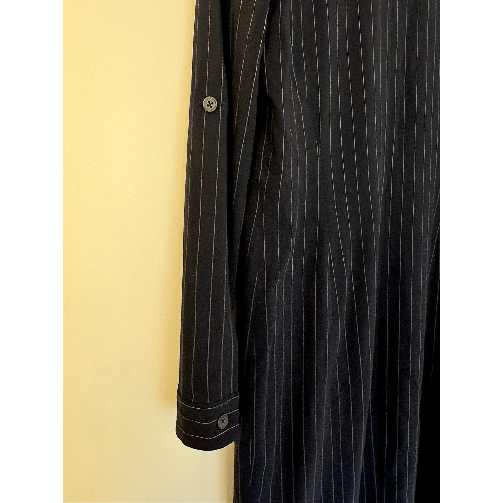 Carolina Herrera Carolina Herrera Navy Blue Pinstripe Dress Size L / US 10 / IT 46 - 5 Thumbnail