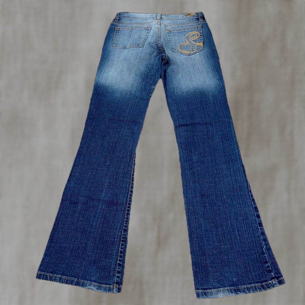 Southpole VINTAGE Southpole Jeans Women Boot Cut Dark 2000s Y2K Embroidered Blue 26 in Waist 30.5 in Inseam 5 Regular Size 27" / US 4 / IT 40 - 1 Thumbnail