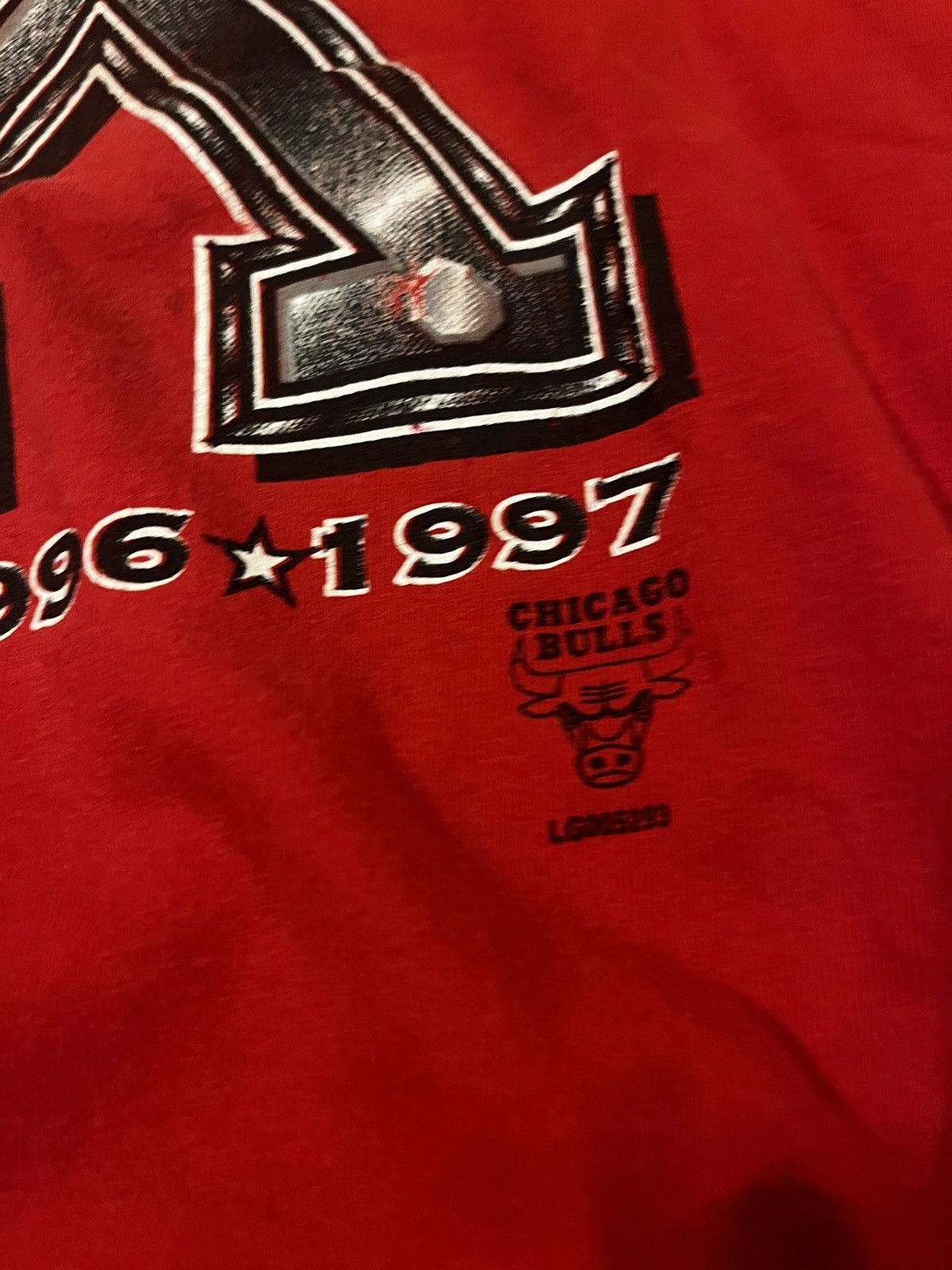 NBA 1997 Chicago Bulls 5X Champs T-Shirt Size US L / EU 52-54 / 3 - 3 Thumbnail