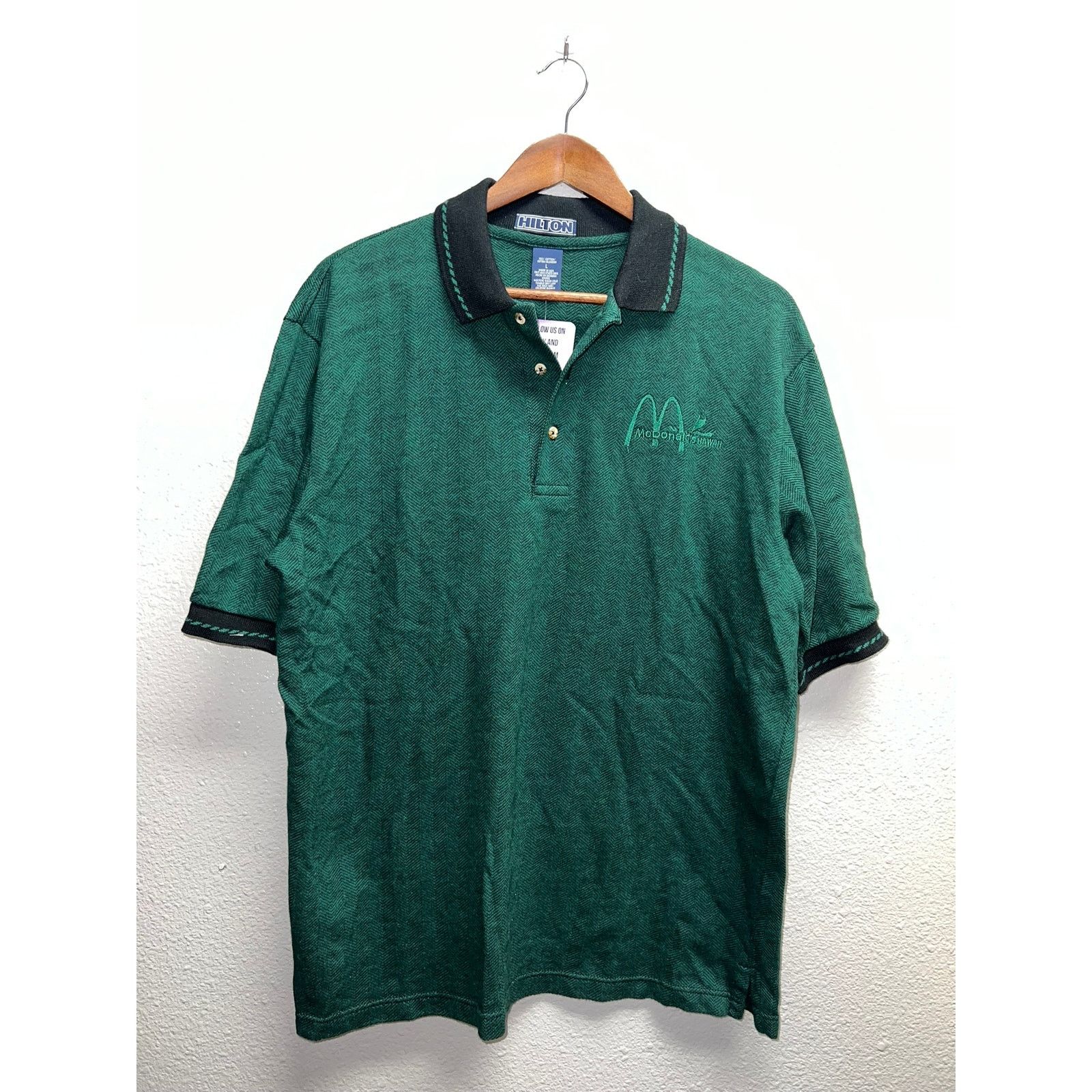Vintage Vintage Mcdonalds Hawaii Polo Shirt Hilton Airlines Tee 90s Size US L / EU 52-54 / 3 - 1 Thumbnail
