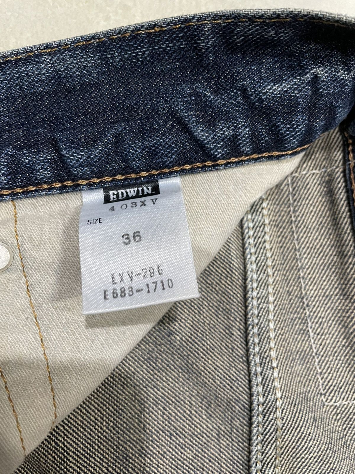 Edwin Vintage Edwin Straight Cut Distressed Faded Denim Jeans Size US 39 - 9 Thumbnail