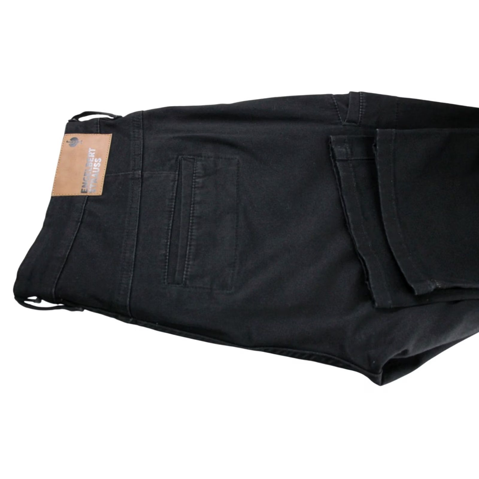 Vintage ENGELBERT STRAUSS Trousers Men's UK 36 Slim Fit Stretchy Zip Fly Black Size US 36 / EU 52 - 6 Thumbnail