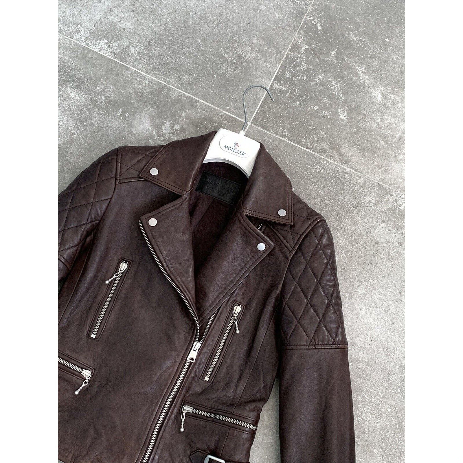 Allsaints Women ALL SAINTS Armstead Leather Biker Jacket XXS UK 4 US 0 Size XXS / US 00 / IT 34 - 12 Thumbnail