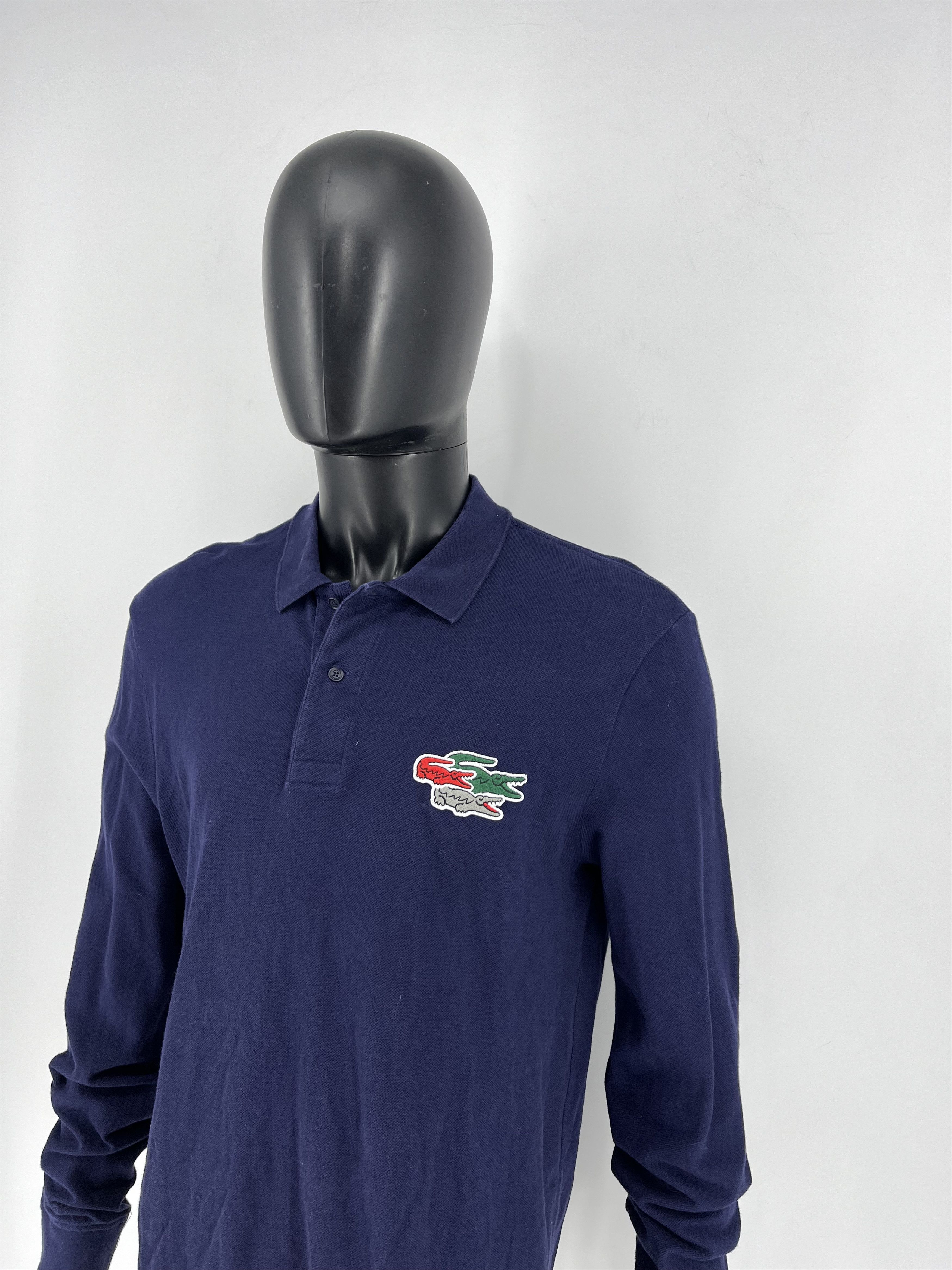 Lacoste × Vintage Lacoste Men's Long Sleeve Holiday Croc Regular Fit Polo Size US L / EU 52-54 / 3 - 4 Thumbnail