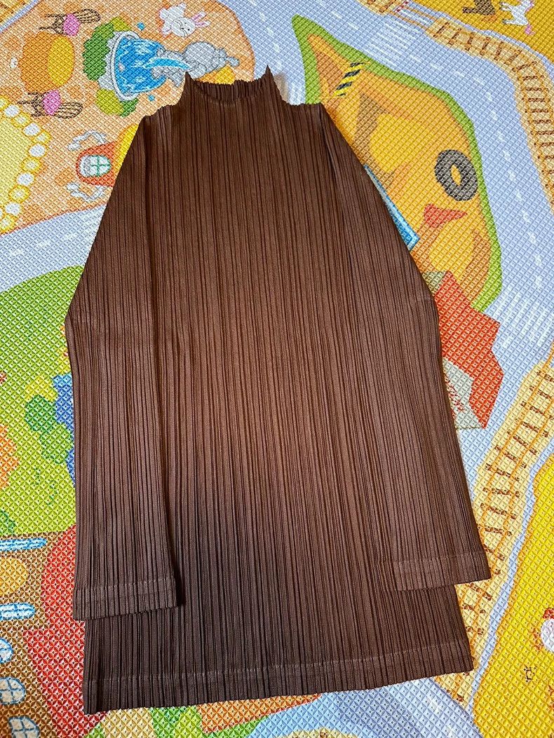 Issey Miyake Issey Miyake size:3 Brown pleated top Size XS / US 0-2 / IT 36-38 - 3 Thumbnail
