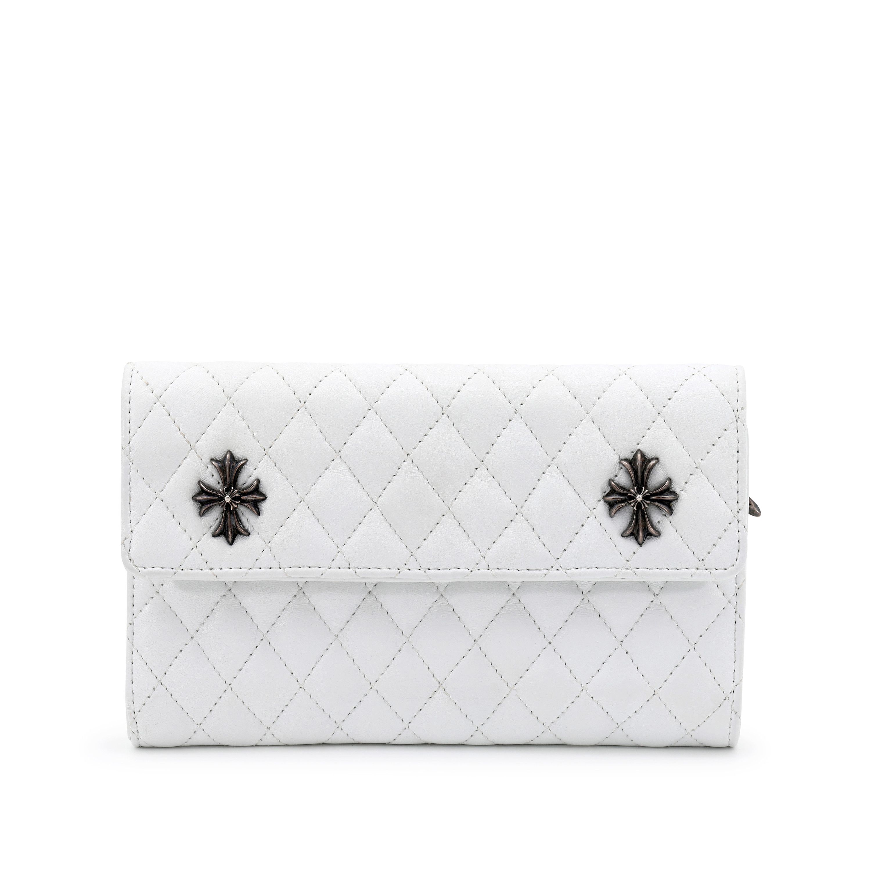 Chrome Hearts White Quilted Cross Wallet Size ONE SIZE - 1 Thumbnail
